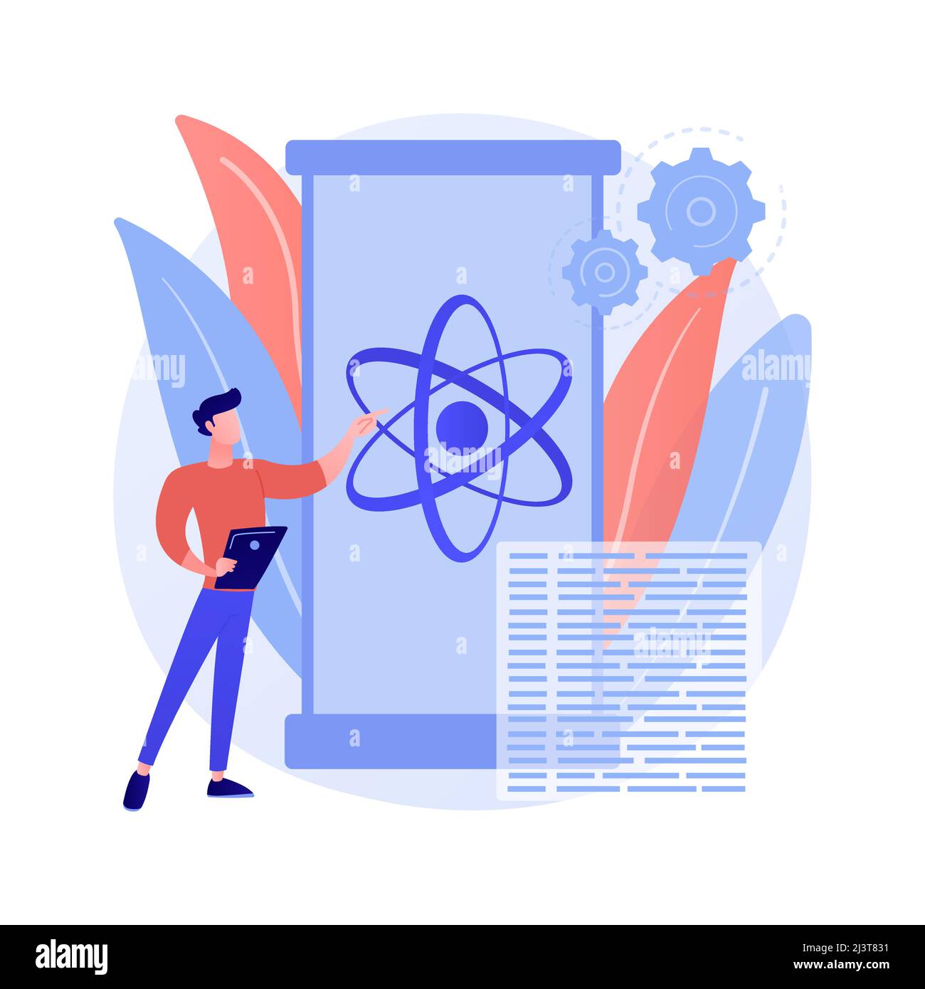 Calcul quantique concept abstrait illustration de vecteur. Technologie quantique, informatique de demain, technologie de l'information innovante, informatique brea Illustration de Vecteur