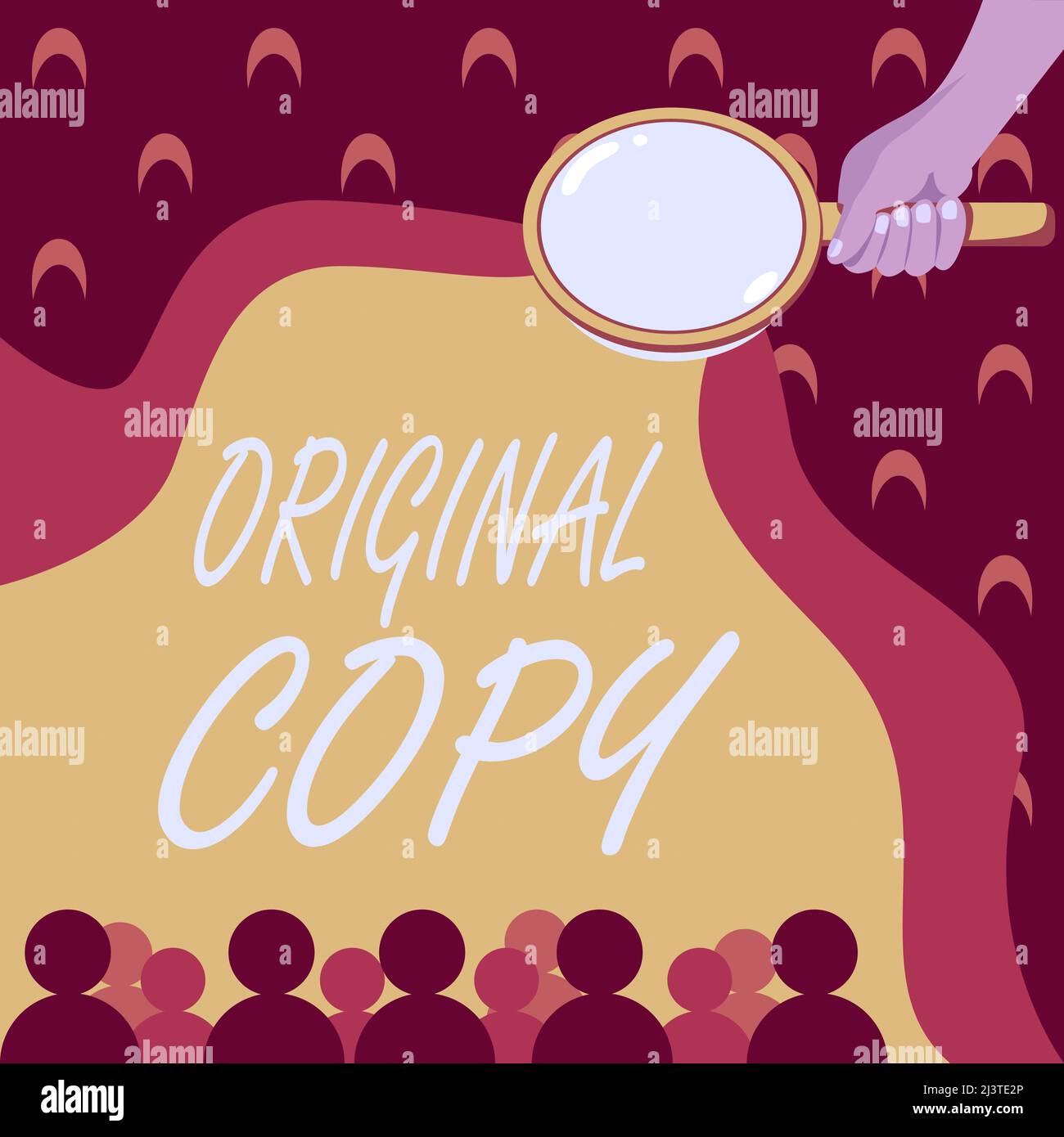 Légende conceptuelle copie originale. Vitrine d'affaires script