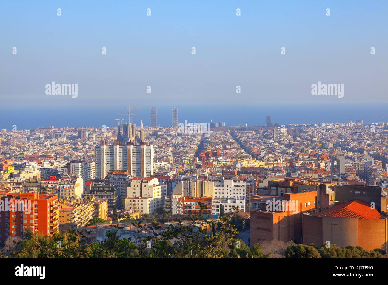 Vue sur la ville de Barcelone. Panorama de Barcelone Banque D'Images