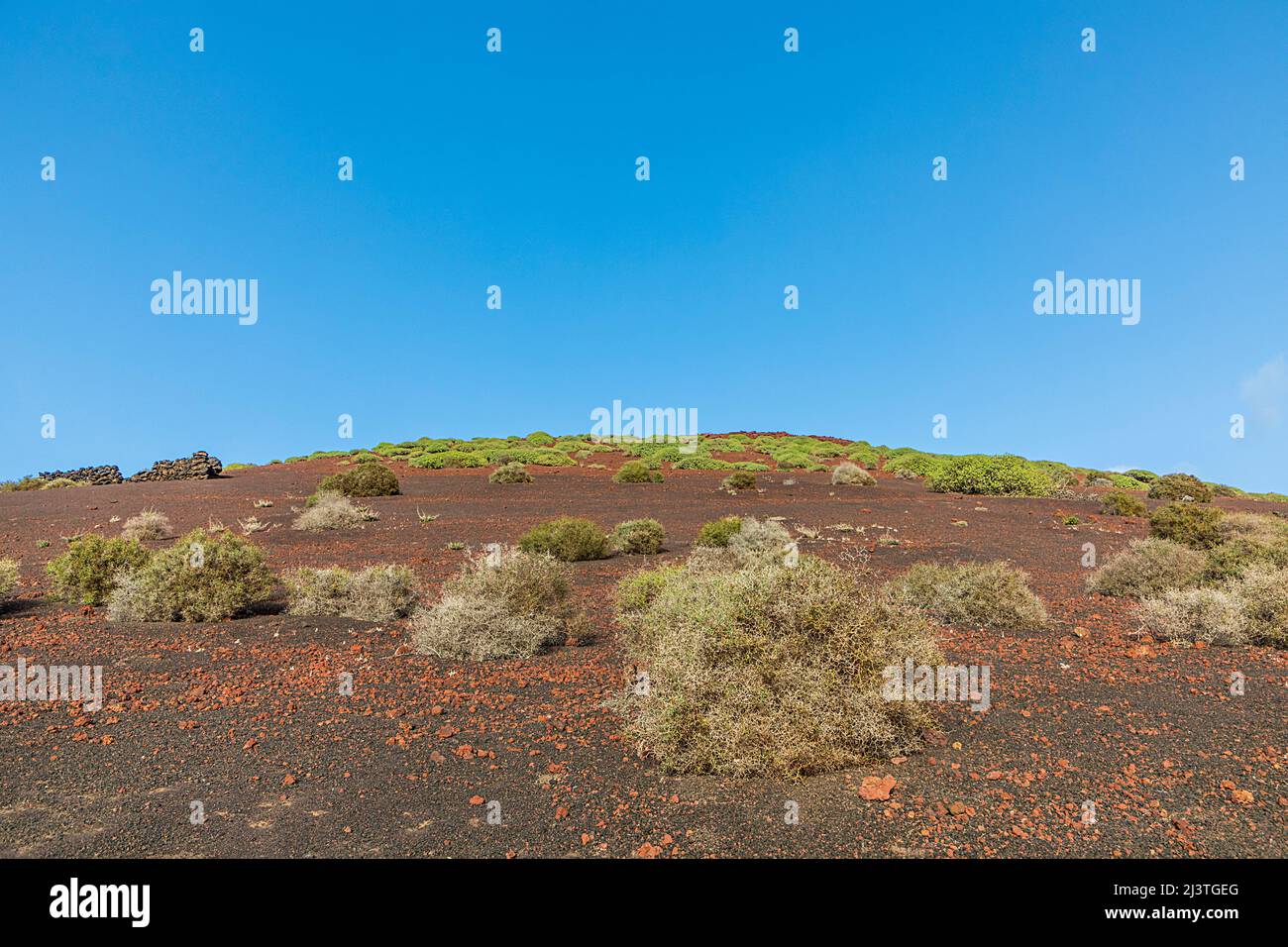 Paysage volcanique dans le parc national de timanfaya, Lanzarote, Espagne Banque D'Images