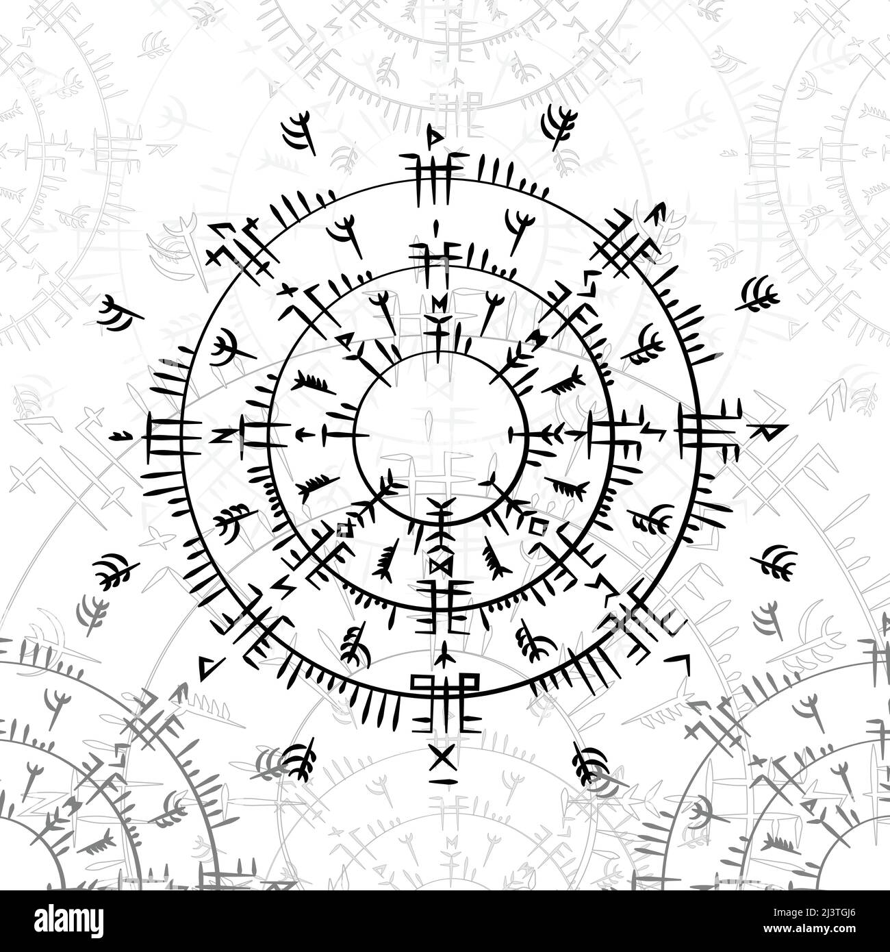 Résumé runes fond blanc Illustration de Vecteur