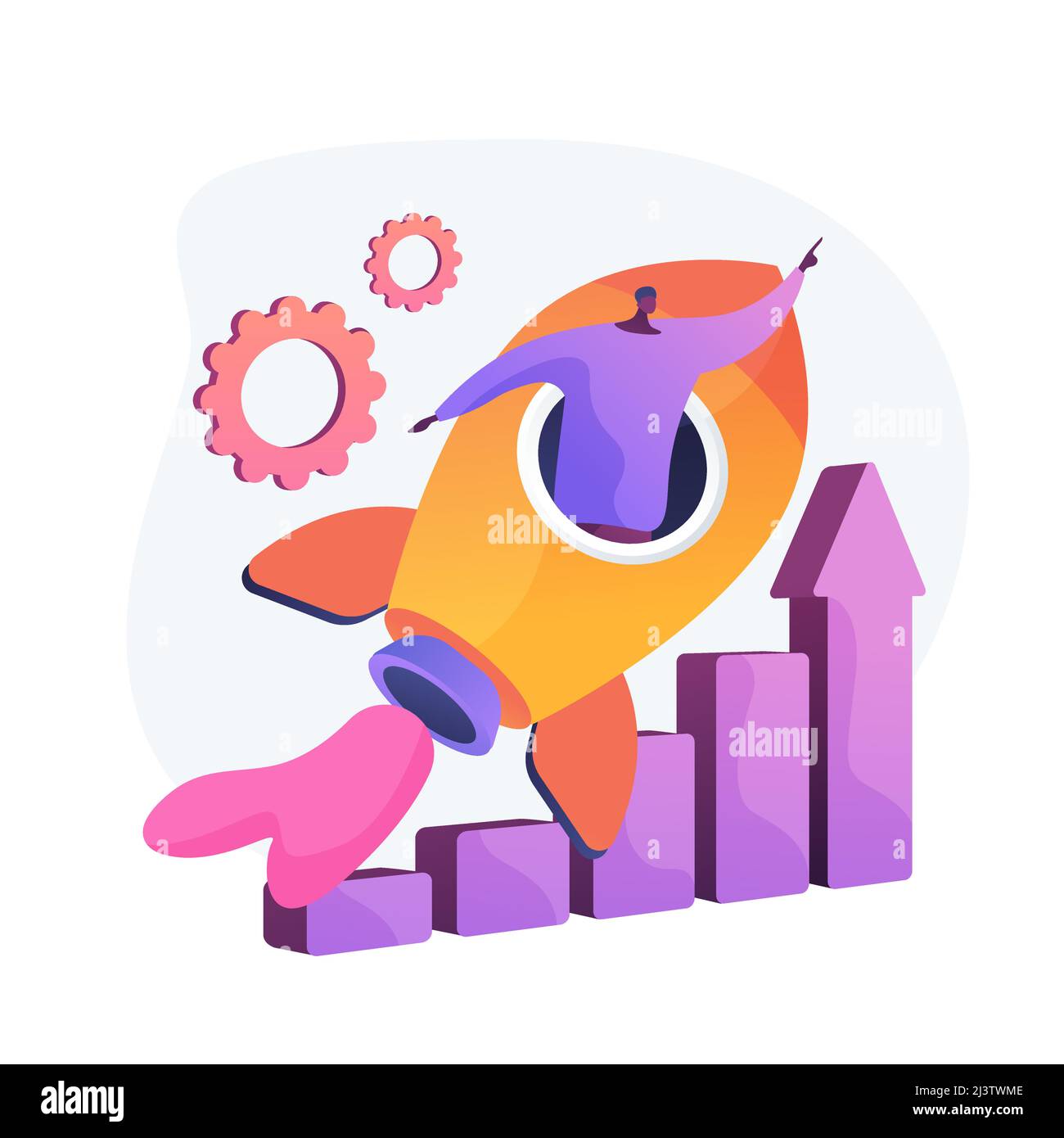 Réussite. Aspiration professionnelle, promotion de l'emploi, croissance personnelle. Travailleur motivé, homme d'affaires volant dans une fusée, motivation et détermination. Illustration de Vecteur Réussite. Aspiration professionnelle, promotion de l'emploi, croissance personnelle. Travailleur motivé, homme d'affaires volant dans une fusée, motivation et détermination. Illustration de Vecteur