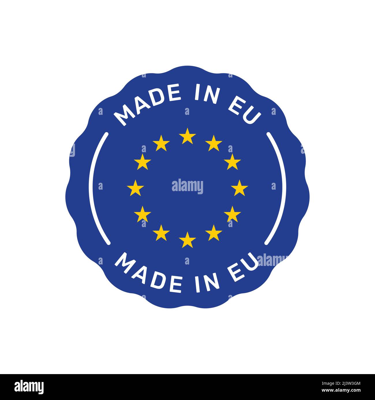 Badge vectoriel coloré européen. Étiquette avec drapeau de l'Union européenne. Illustration de Vecteur