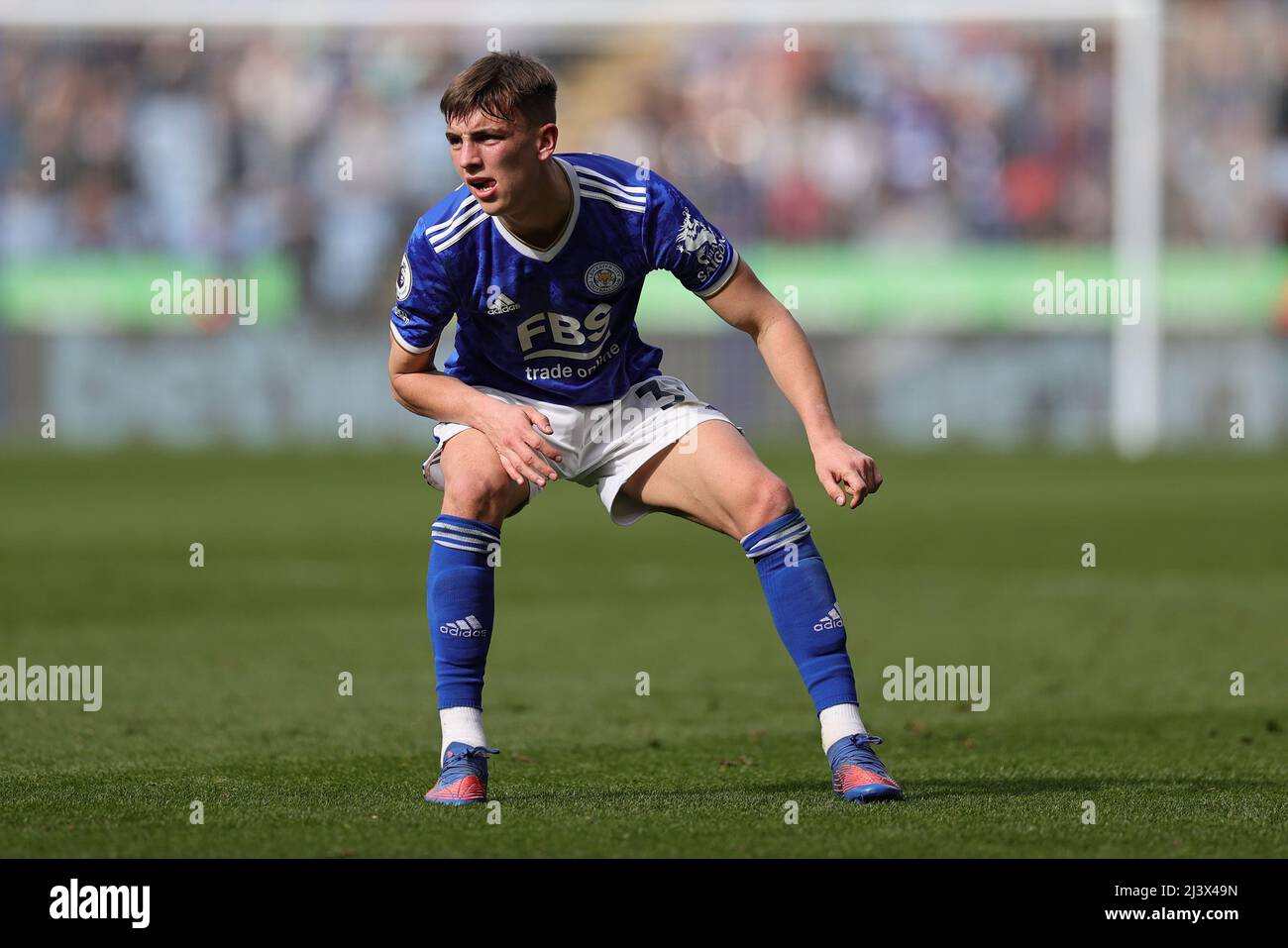 LEICESTER, ROYAUME-UNI. AVR 10th: Luke Thomas de Leicester City pendant le match de Premier League entre Leicester City et Crystal Palace au King Power Stadium, Leicester, le dimanche 10th avril 2022. (Crédit : James HolyOak | MI News) crédit : MI News & Sport /Alay Live News Banque D'Images