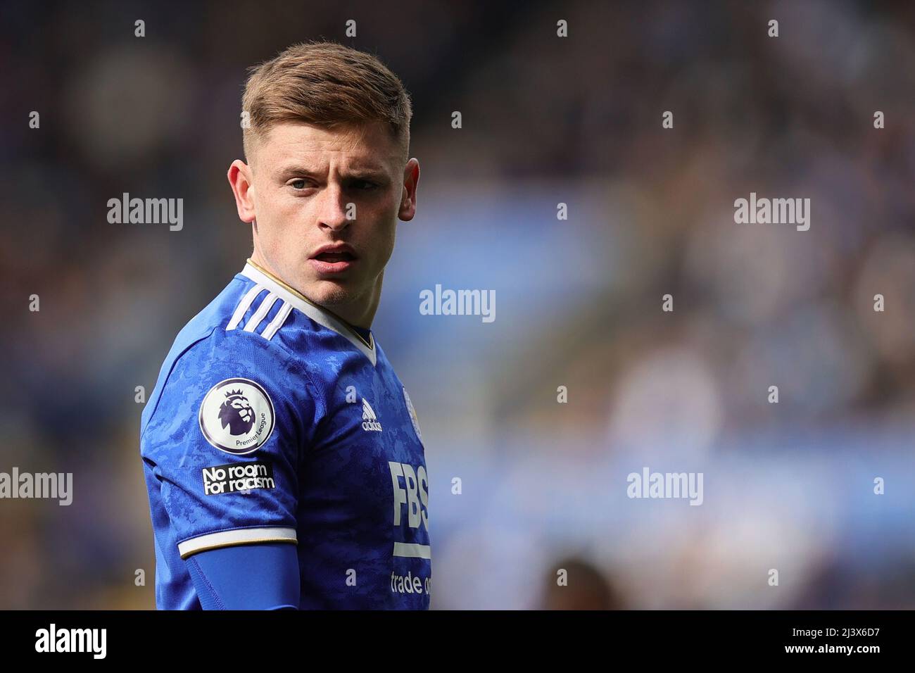 LEICESTER, ROYAUME-UNI. AVR 10th: Harvey Barnes de Leicester City pendant le match de Premier League entre Leicester City et Crystal Palace au King Power Stadium, Leicester, le dimanche 10th avril 2022. (Crédit : James HolyOak | MI News) crédit : MI News & Sport /Alay Live News Banque D'Images