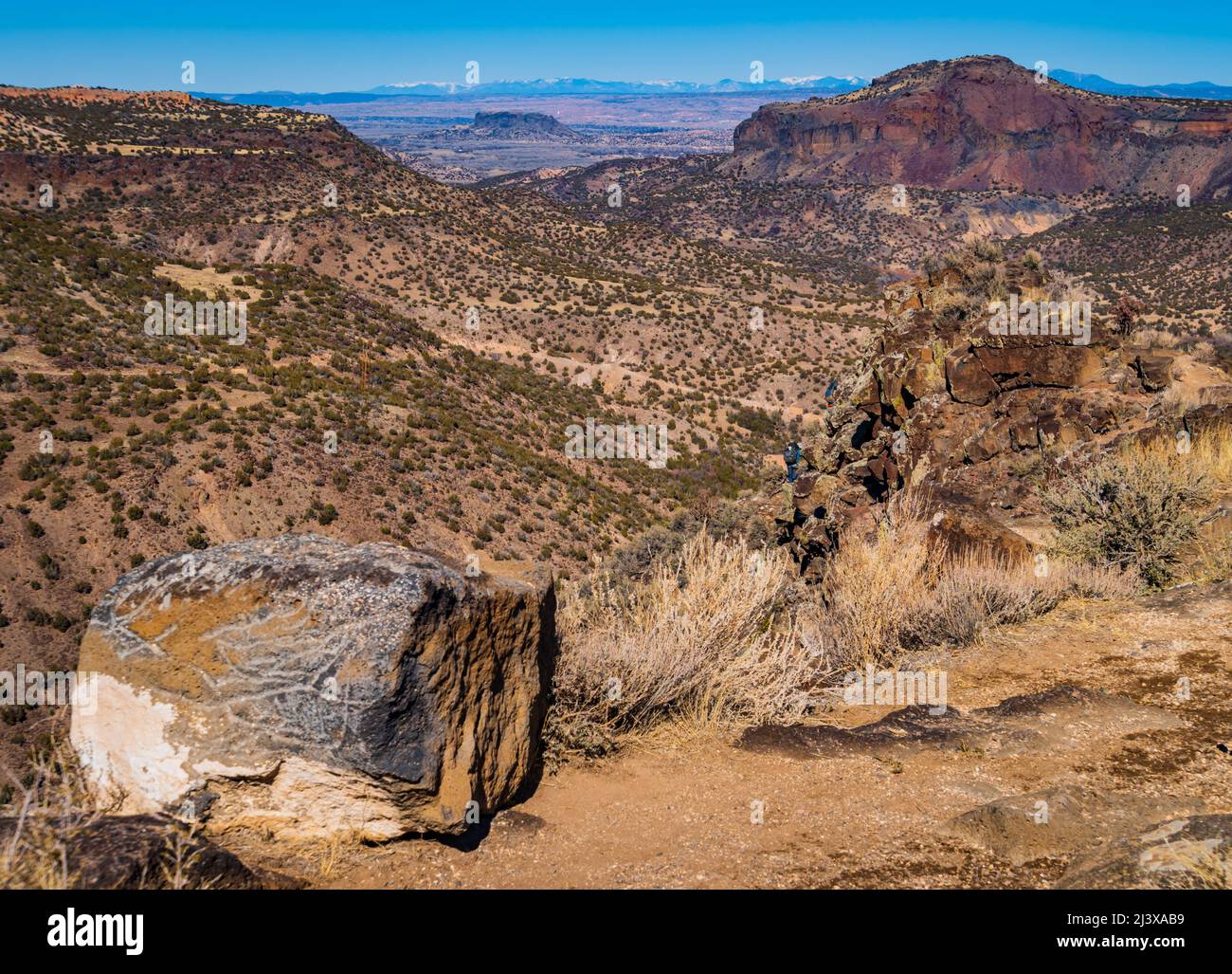 Vue depuis le parc White Rock Overlook, Los Alamos, Nouveau-Mexique Banque D'Images