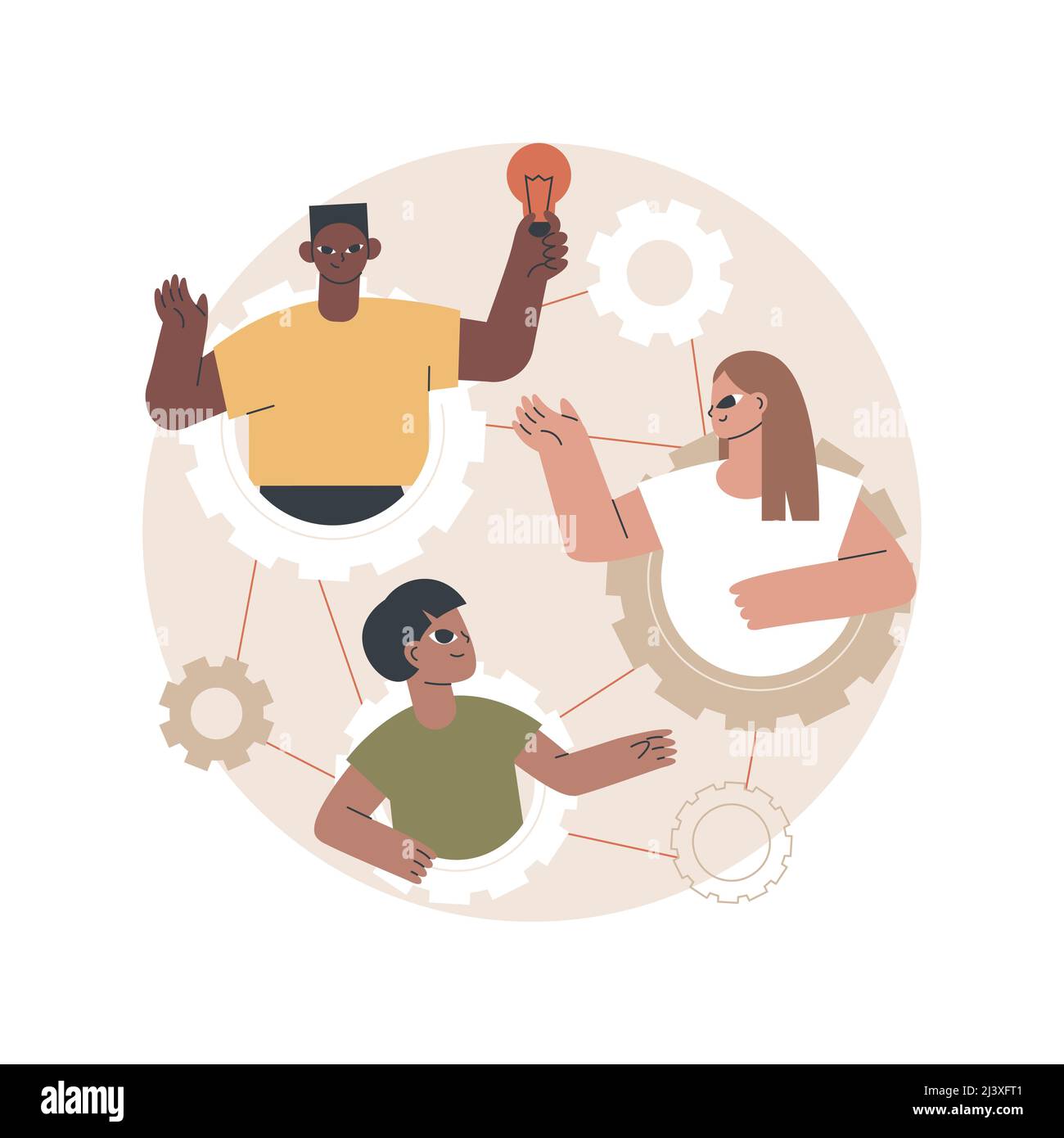 Développement social concept abstrait illustration du vecteur. Les enfants apprennent, compétences sociales, impact positif, communication réussie, carrière s. Illustration de Vecteur