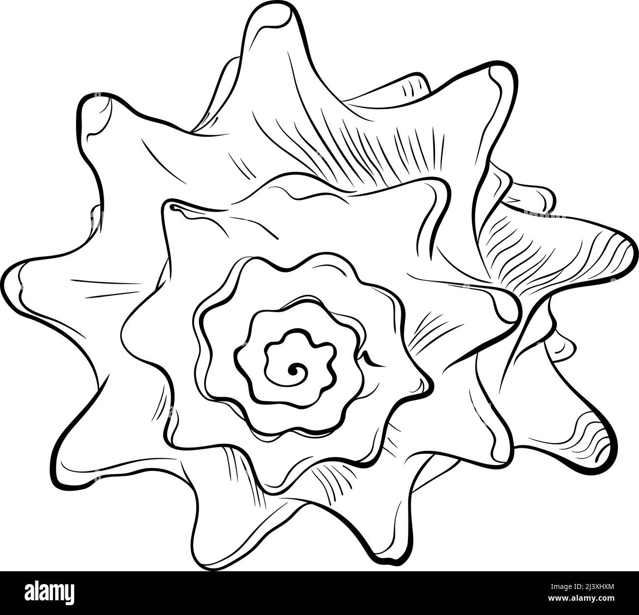 Décoration de première ligne en forme de mouillage à pointes en spirale Illustration de Vecteur