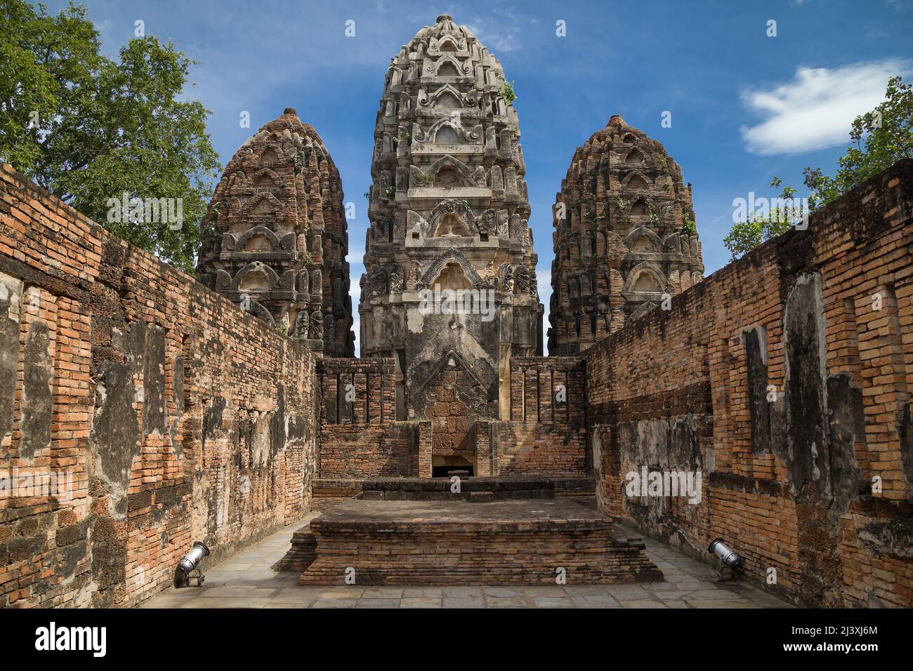 Wat si Sawan à Sukhothai, Thaïlande. Banque D'Images