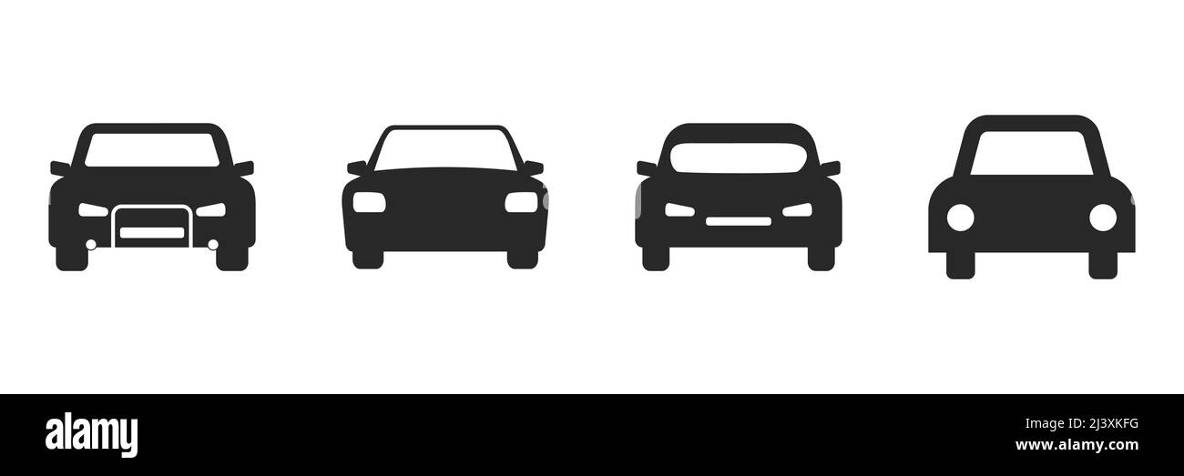 Icônes de voiture définies. Illustration vectorielle. Illustration de Vecteur