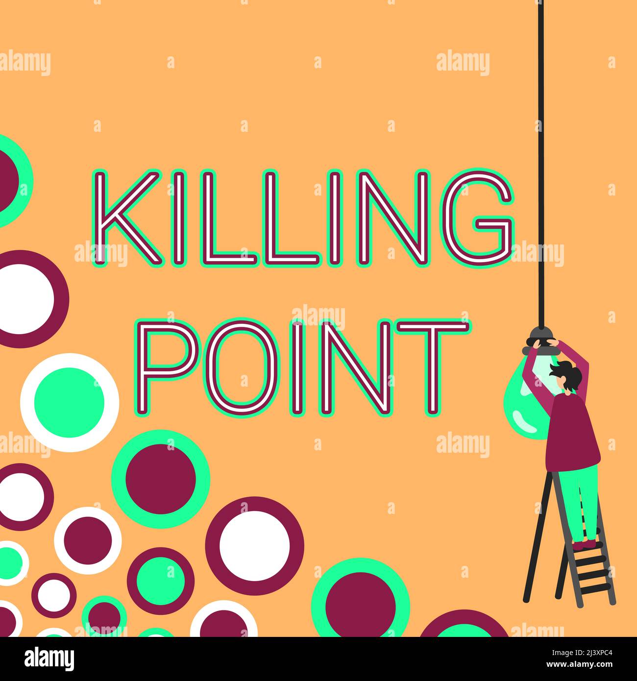 Affiche Killing point. Concept signification phase End Review Stage