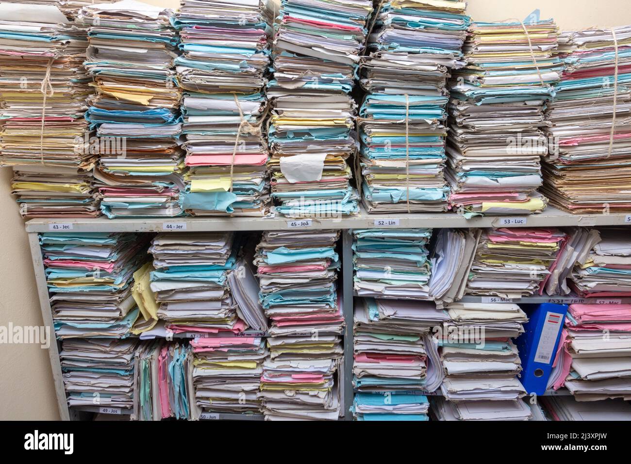 Système de stockage de fichiers physiques du secteur public Banque D'Images