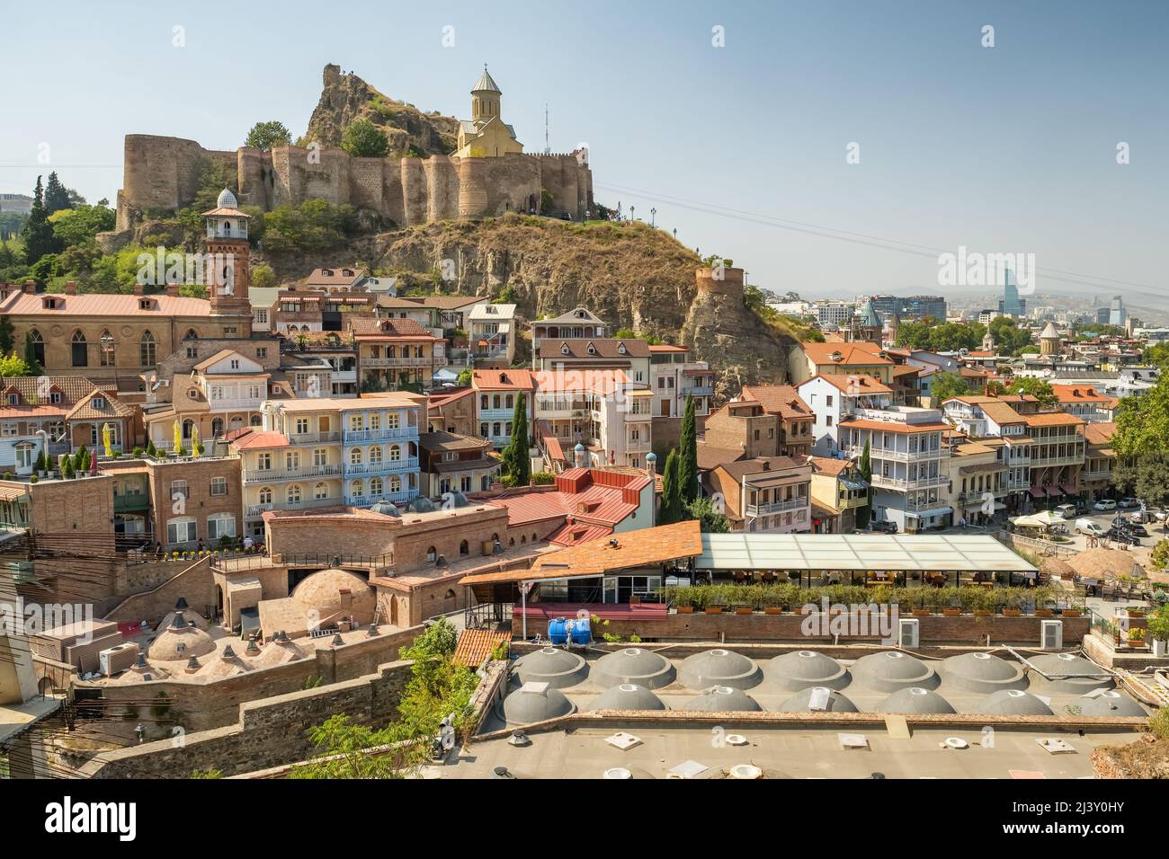 Quartier historique d'Abanotubani à Tbilissi, Géorgie Banque D'Images