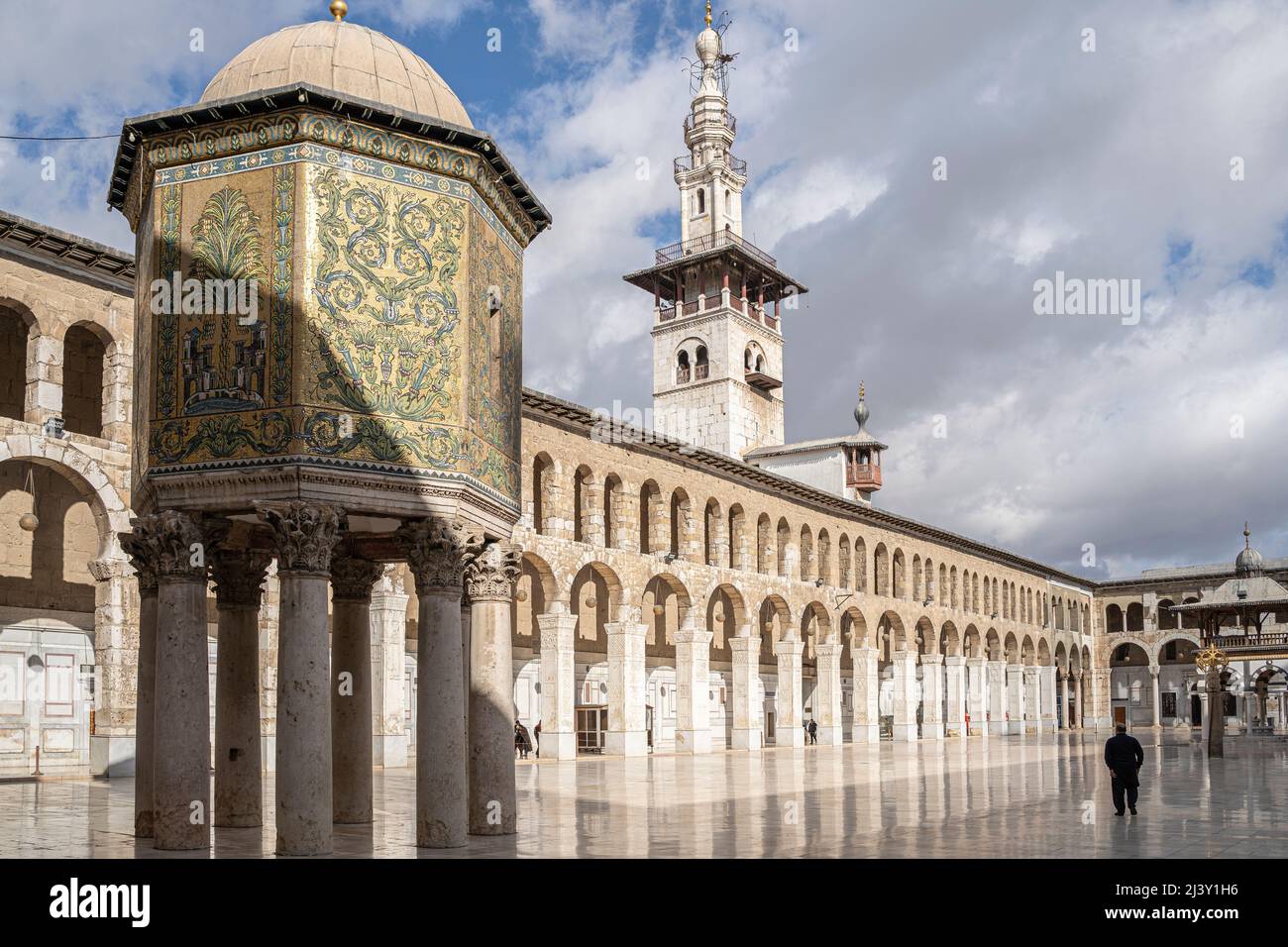 La mosquée Omeyyade de Damas, Syrie Banque D'Images