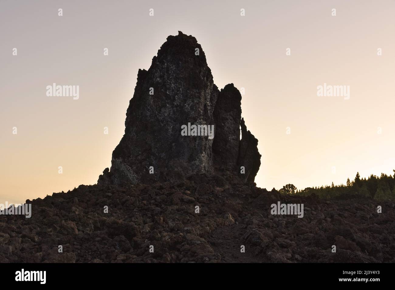 Formation de roches volcaniques, réserve naturelle de Chinyero, au nord-ouest de Ténérife îles Canaries Espagne. Banque D'Images