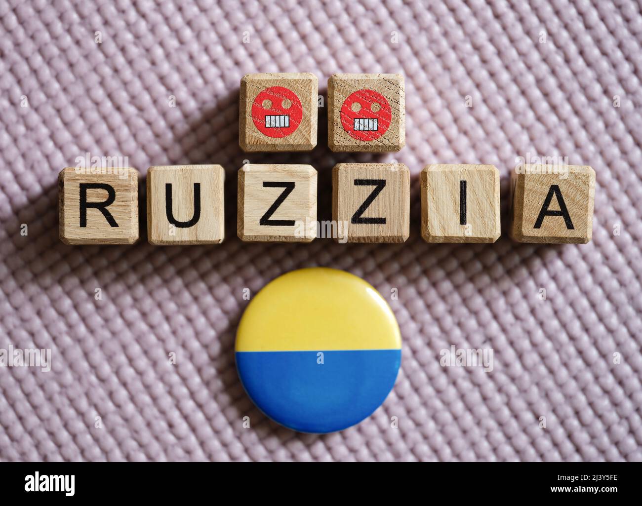 Agression militaire russe contre l'Ukraine. Boycott Russie Banque D'Images