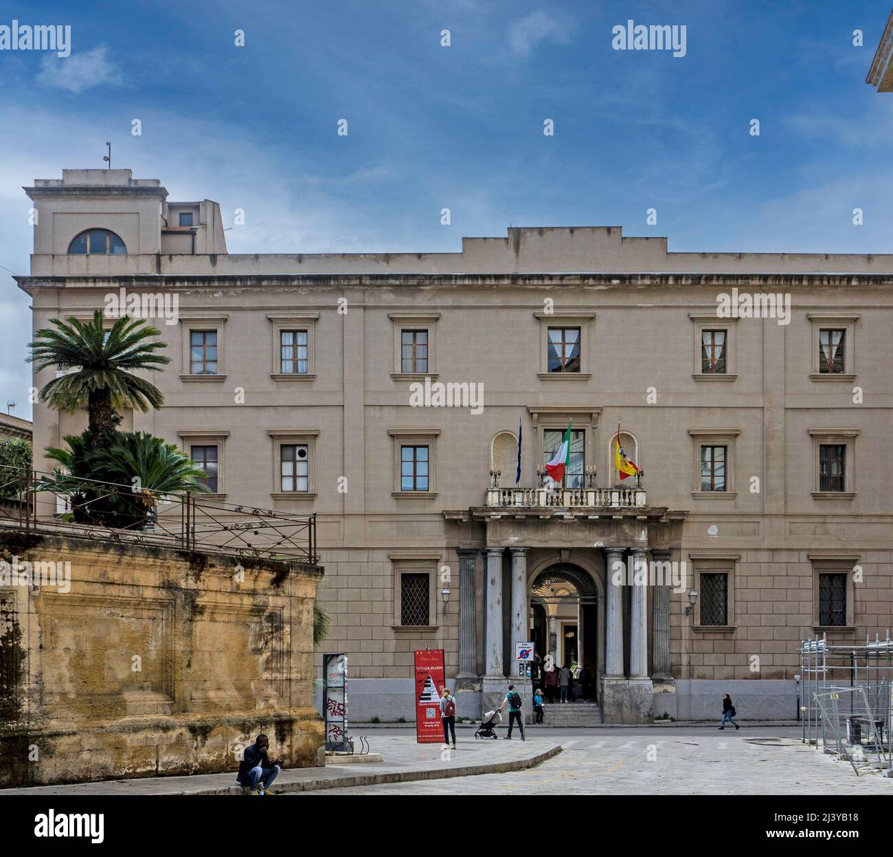 Faculté de droit, Université de Palerme, Palerme, Sicile, Italie. Situé sur la Piazza Bellini. Banque D'Images