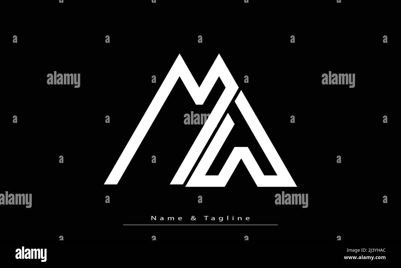 Lettres de l'alphabet initiales Monogram logo MW , WM Illustration de Vecteur
