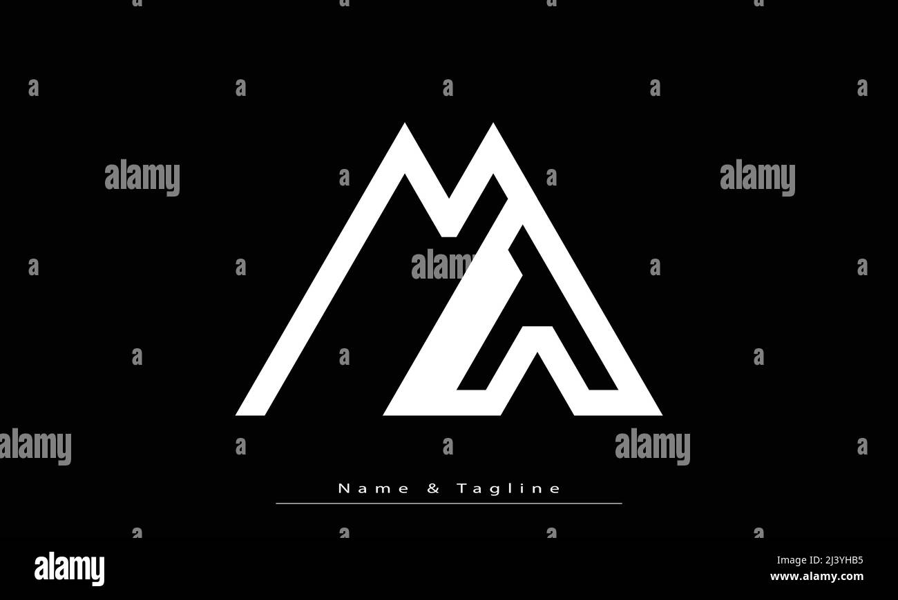 Lettres de l'alphabet initiales Monogram logo MW , WM Illustration de Vecteur
