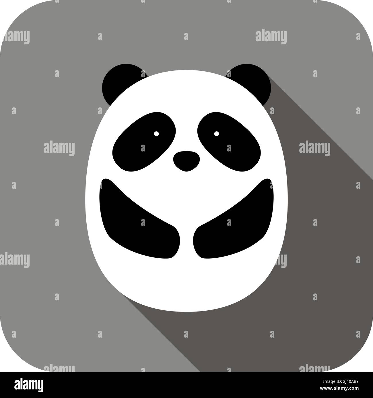 Joli motif panda plat pour le visage et le corps, vectoriel Illustration de Vecteur