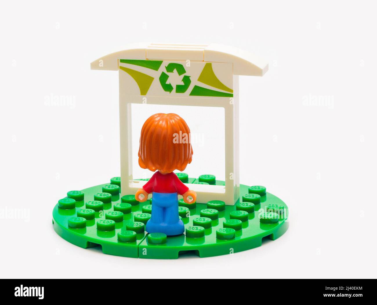 2021: Série d'amis de constructeur LEGO. Un regard sur l'avenir Banque D'Images