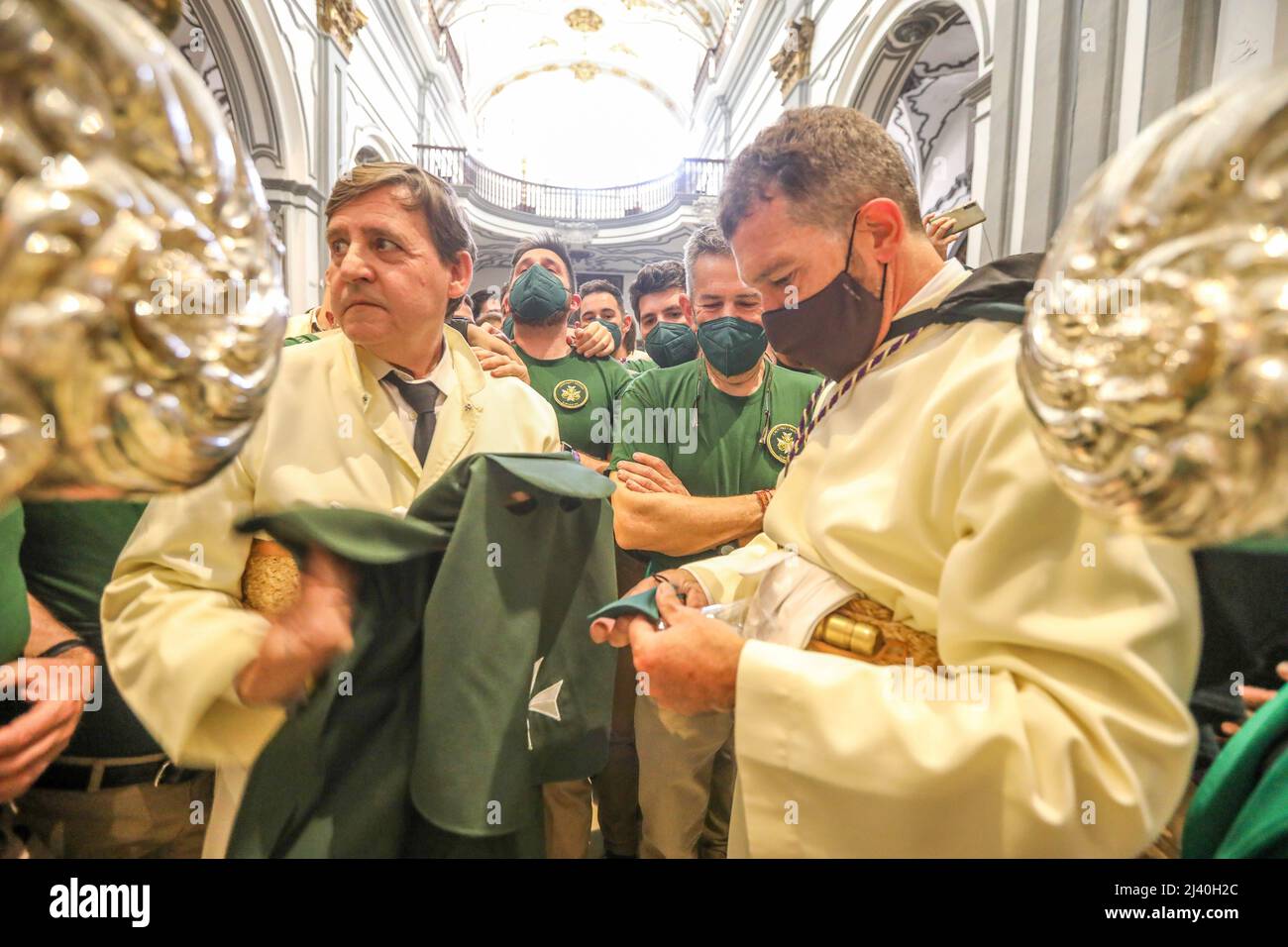 10 avril 2022 (Malaga) l'acteur Antonio Banderas est revenu ce dimanche des palmes à sa ville natale de Malaga pour participer à nouveau au défilé parlementaire des Royal Fused Brothercapuches à côté du trône de Marie la plupart sainte des larmes et des faveurs, dont il est maître d'hôtel. Credit: CORMON PRESSE/Alamy Live News Banque D'Images