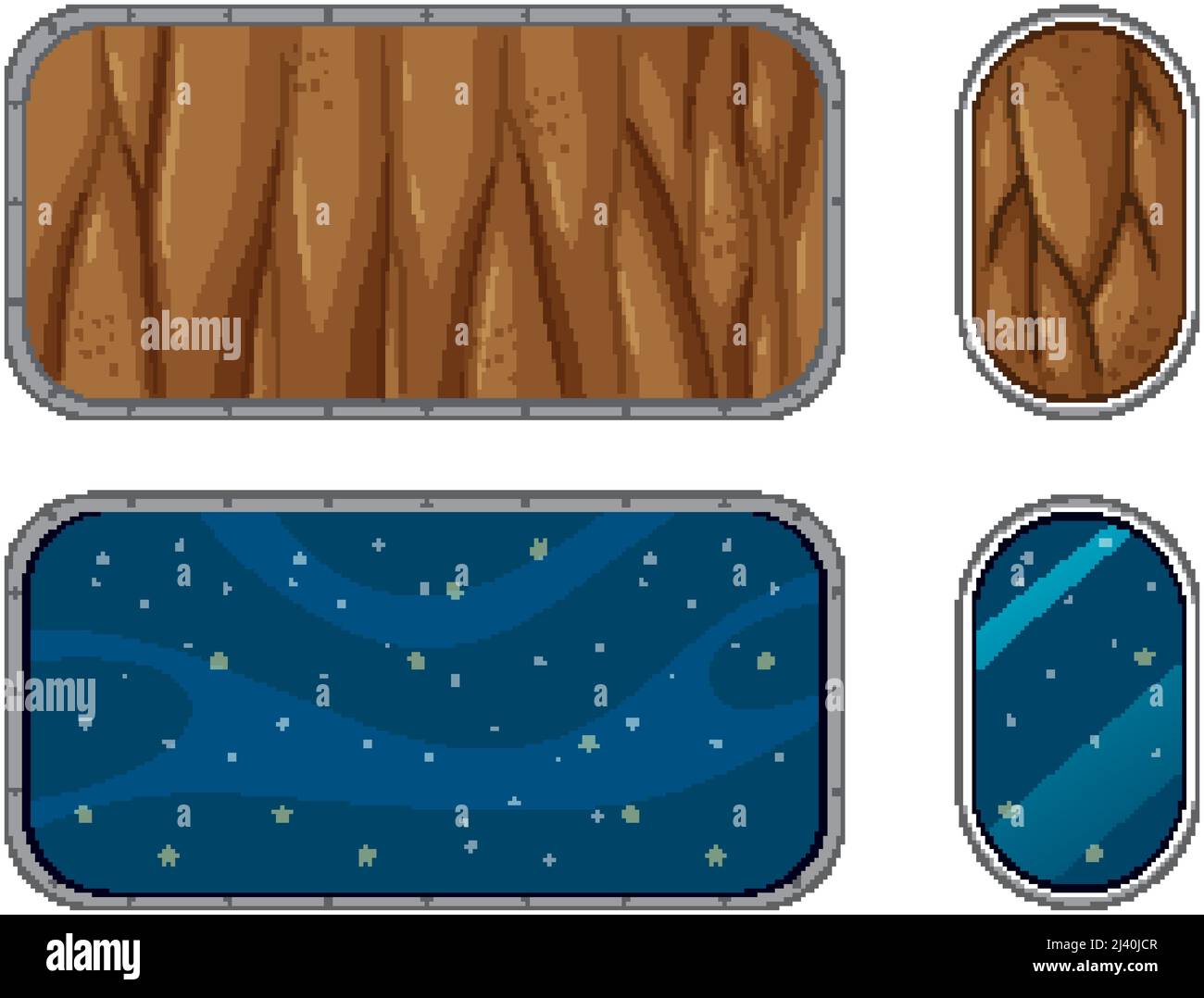 Forme rectangulaire et capsule avec illustration du motif galaxie Illustration de Vecteur