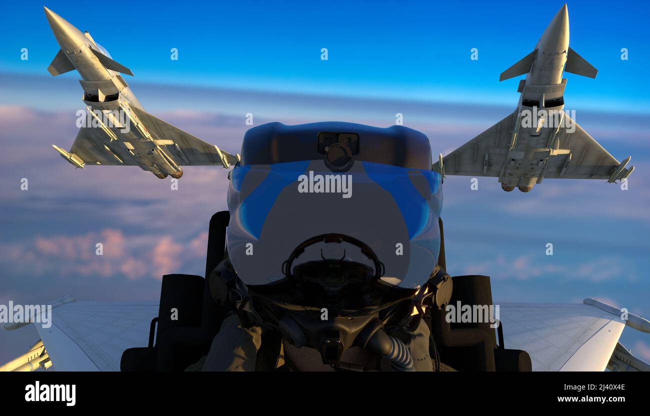 Pilote Eurofighter Typhoon Banque D'Images