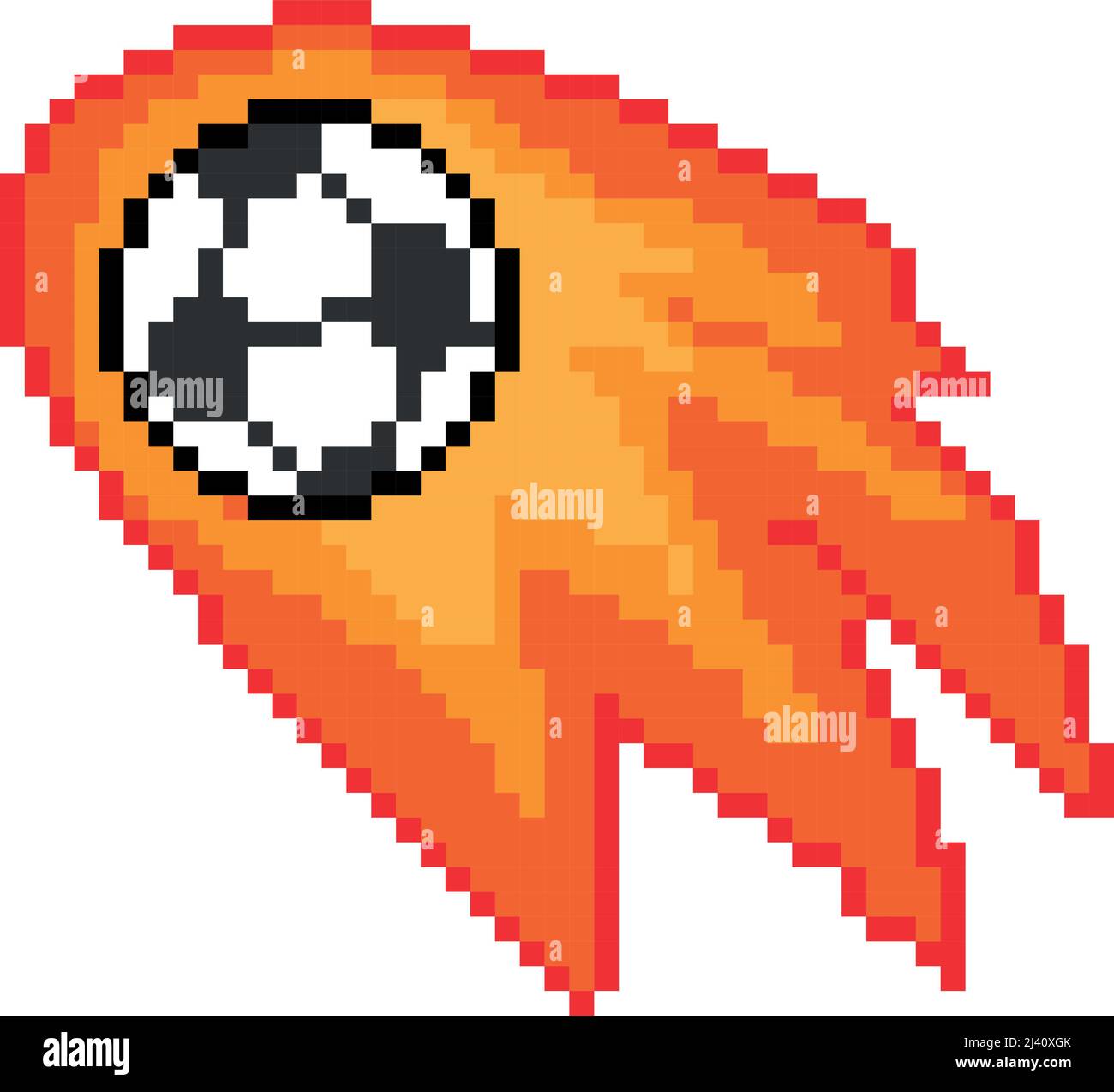 Ballon de football Pixel art sur fond blanc. Illustration du vecteur de  pixel Image Vectorielle Stock - Alamy