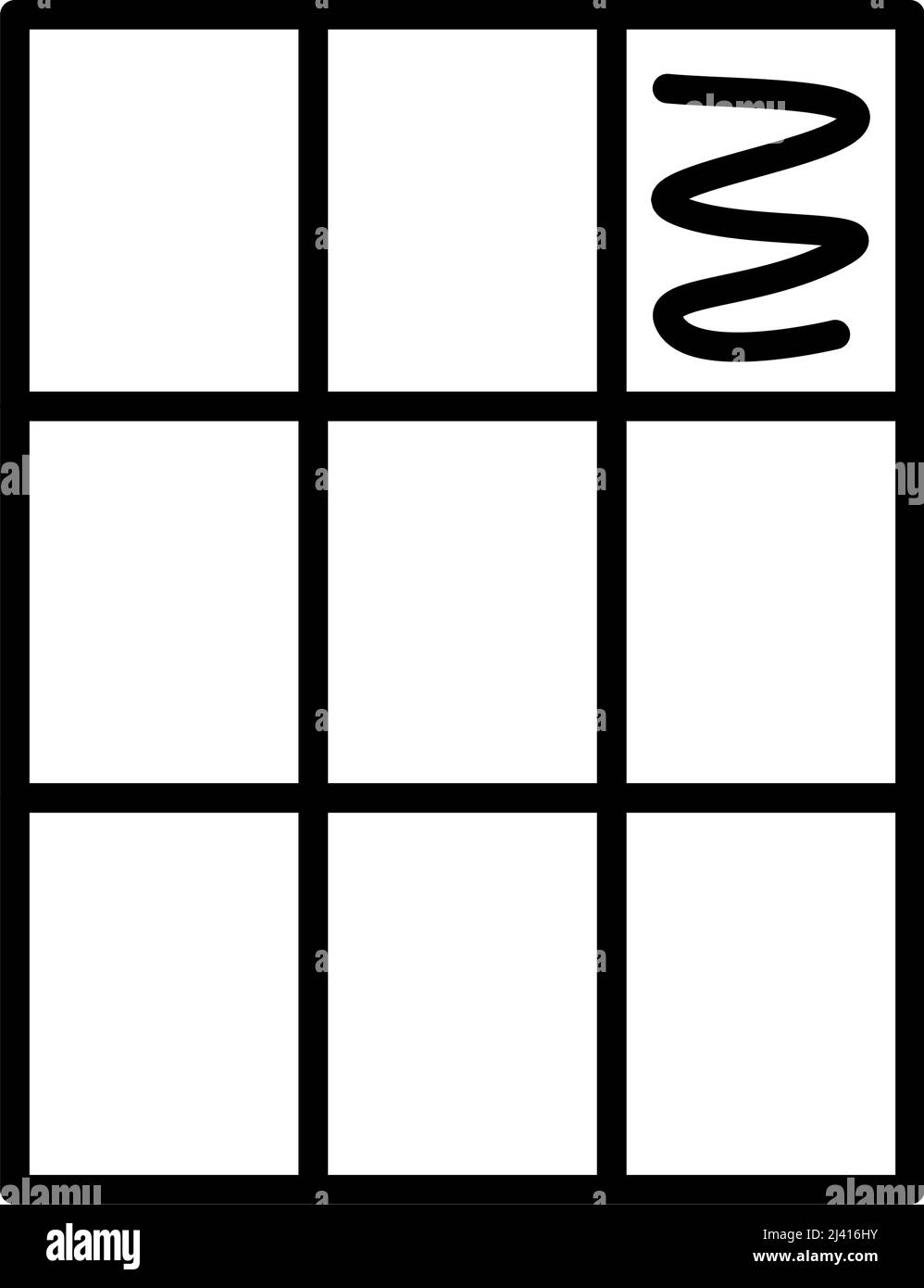 Icône Mosaïque de paroi. Contour en gras avec largeur de contour modifiable. Illustration vectorielle. Illustration de Vecteur