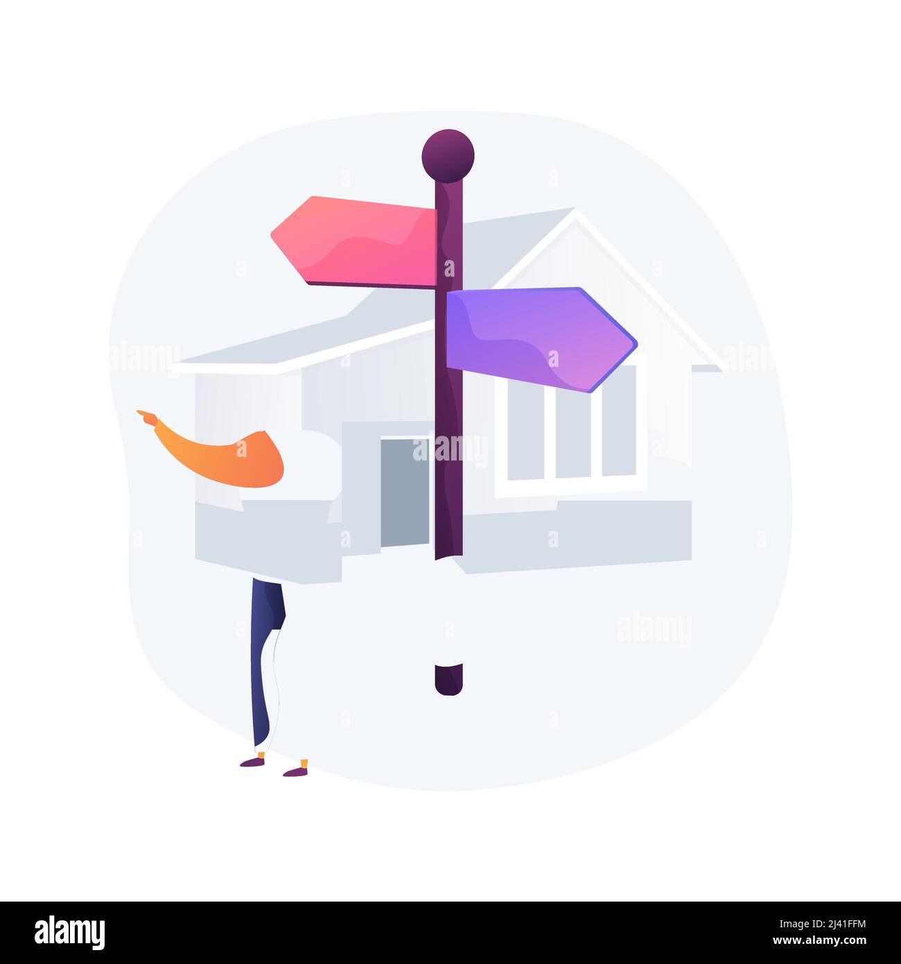 Illustration du vecteur de concept abstrait de la garde d'enfants. Chariot d'enfant, dissolution du mariage, conflit familial, divorce des parents, droits de visite, rupture, f Illustration de Vecteur