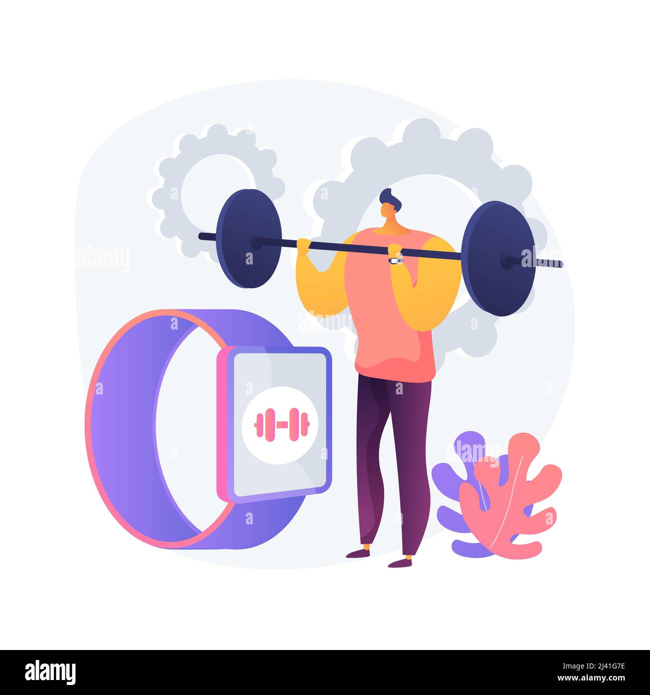 Illustration vectorielle de concept abstrait SMART Training. Programmes et outils en ligne SMART Training, nouvelle technologie de gym, application d'entraînement physique, impro Illustration de Vecteur