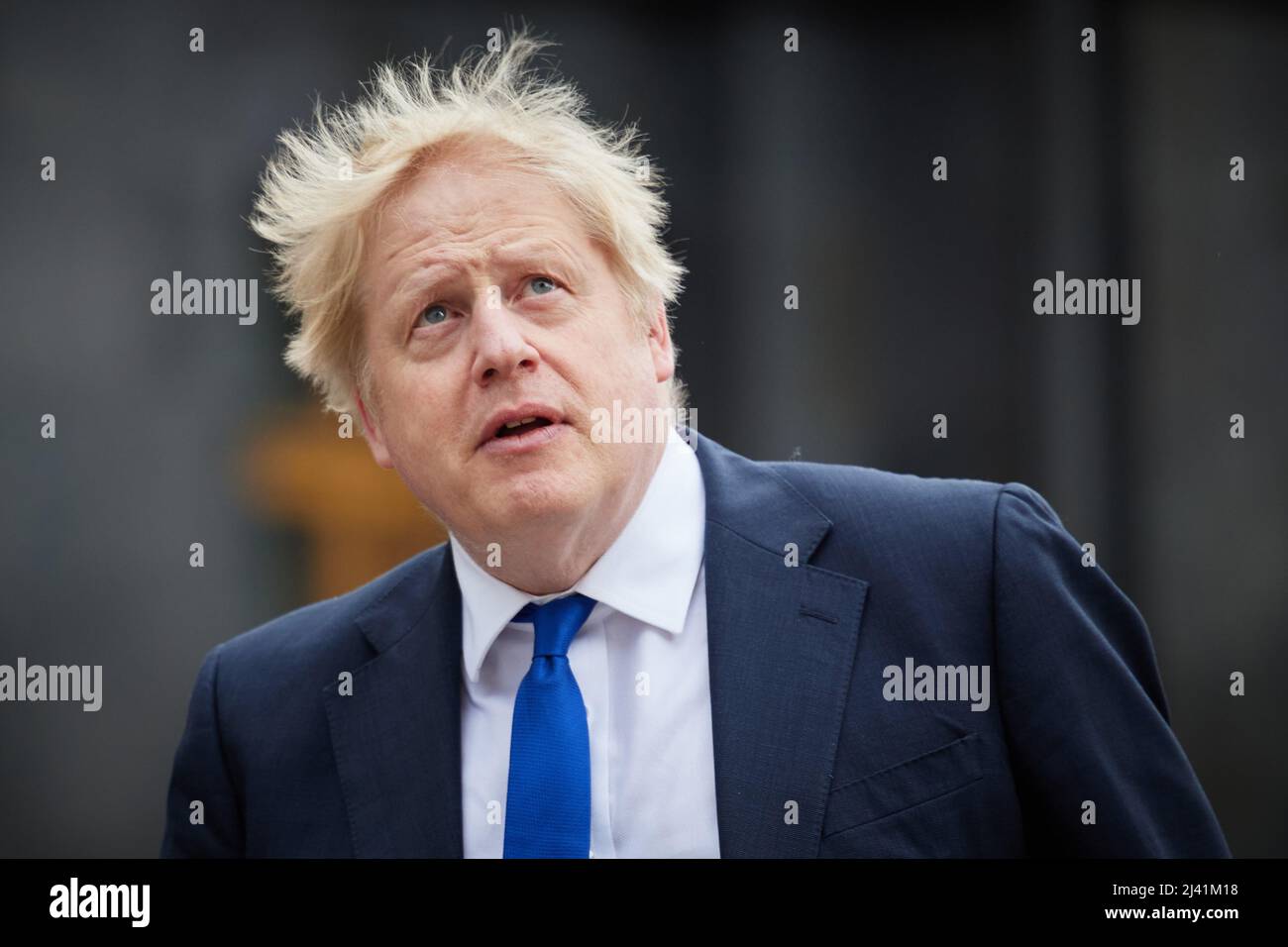 KIEV, UKRAINE - 09 avril 2022 - le Premier ministre britannique Boris Johnson rencontre le président ukrainien Volodymyr Zelensky lors d'une visite surprise à la guerre Banque D'Images