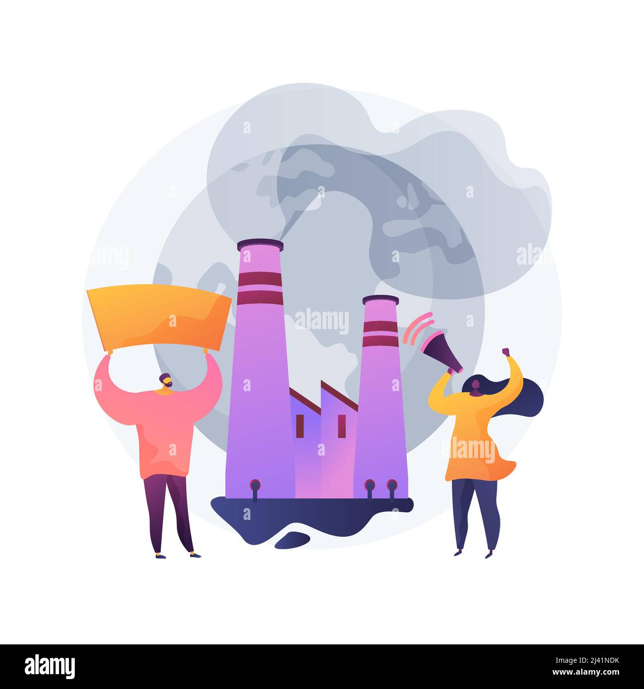 Illustration du vecteur de concept abstrait Éco-Shaming. ECO anxiété, Internet Shaming, activiste écologique, abus de sentiments, propagande, stratégie de marketing, Illustration de Vecteur