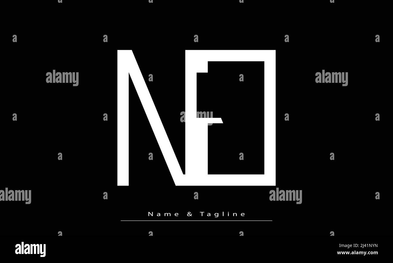 Lettres de l'alphabet initiales Monogram logo NJ , JN Illustration de Vecteur