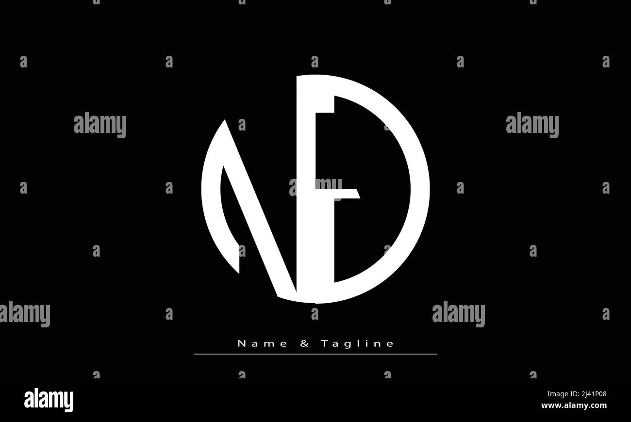 Lettres de l'alphabet initiales Monogram logo NJ , JN Illustration de Vecteur