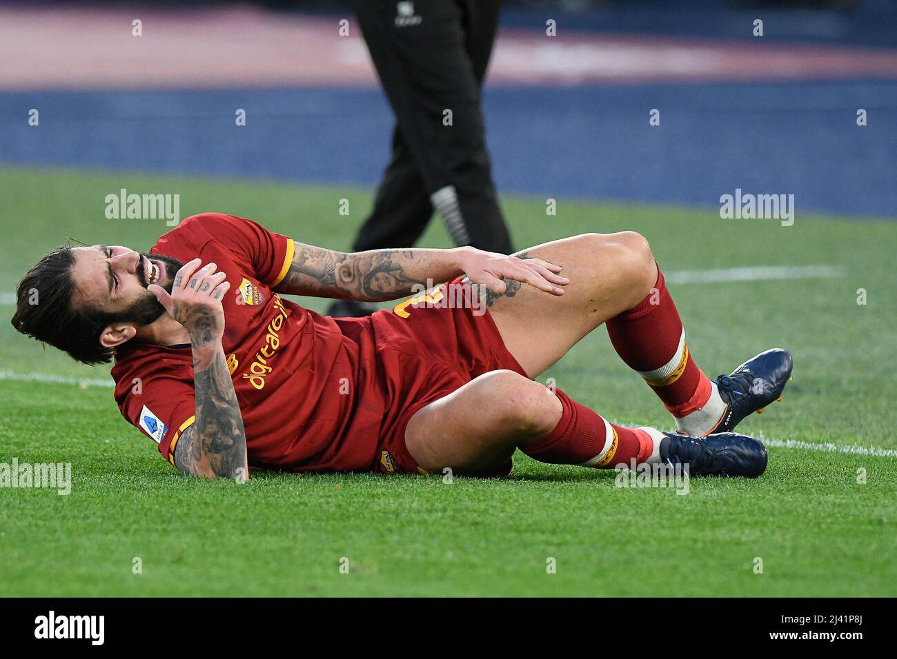 Rome, Italie. 10th avril 2022. Sergio Oliveira pendant le football série A match, Roma contre Salernitana au Stadio Olimpico à Rome, Italie, le 10 avril 2022. (Photo par AllShotLive/Sipa USA) crédit: SIPA USA/Alay Live News Banque D'Images