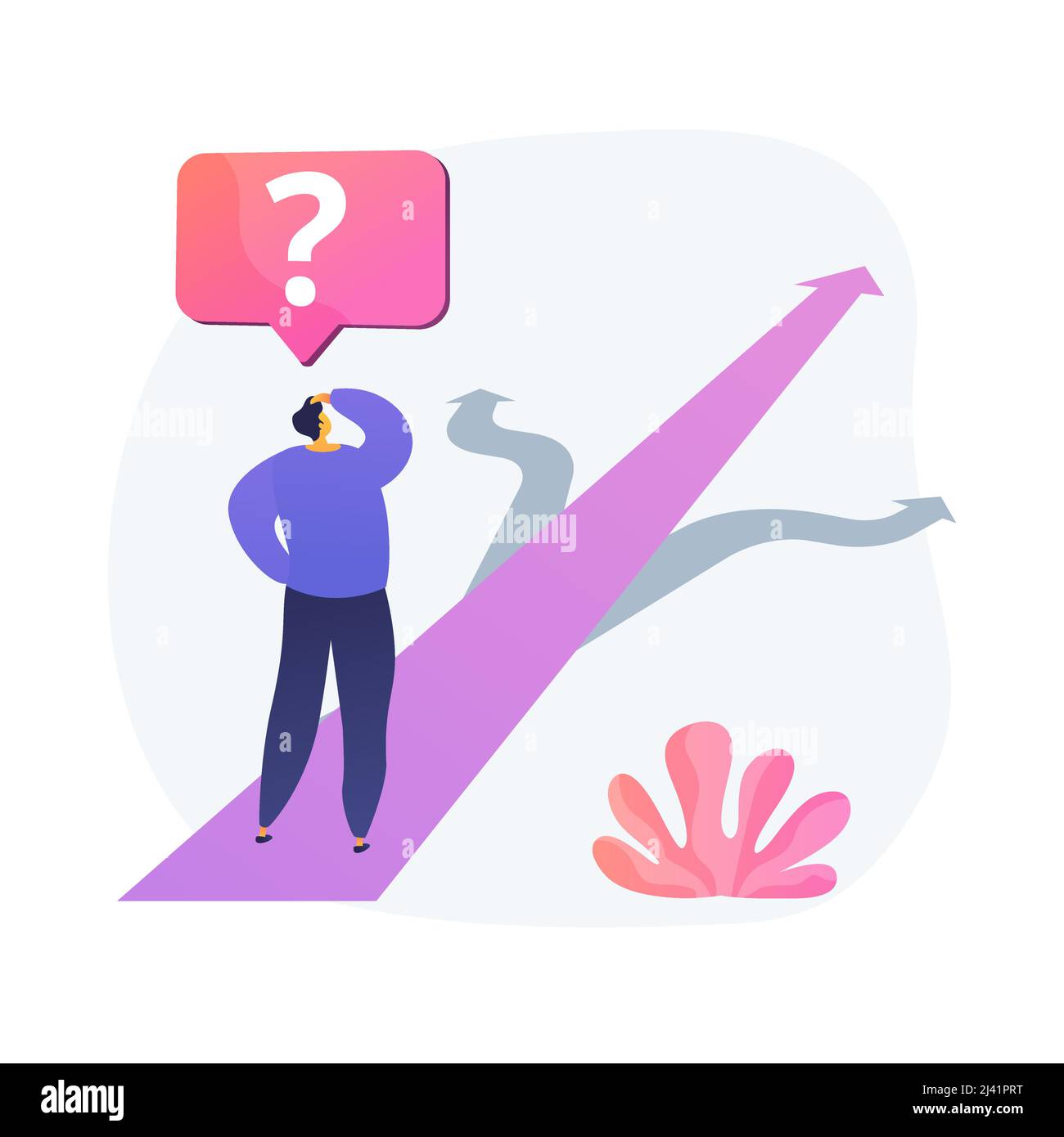 Illustration du vecteur de concept abstrait Choice. Prise de décision, recherche de solutions, possibilités multiples, liberté de choix, sans cerveau, difficulté de c Illustration de Vecteur