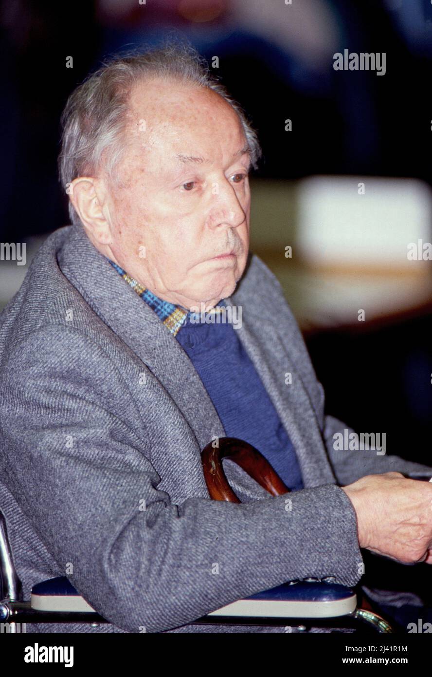 Erich Mielke, ehemaliger DDR Minister für Staatssicherheit, beim seinem Prozess im März 1993 vor dem Landgericht Berlin, Deutschland 1993. Banque D'Images