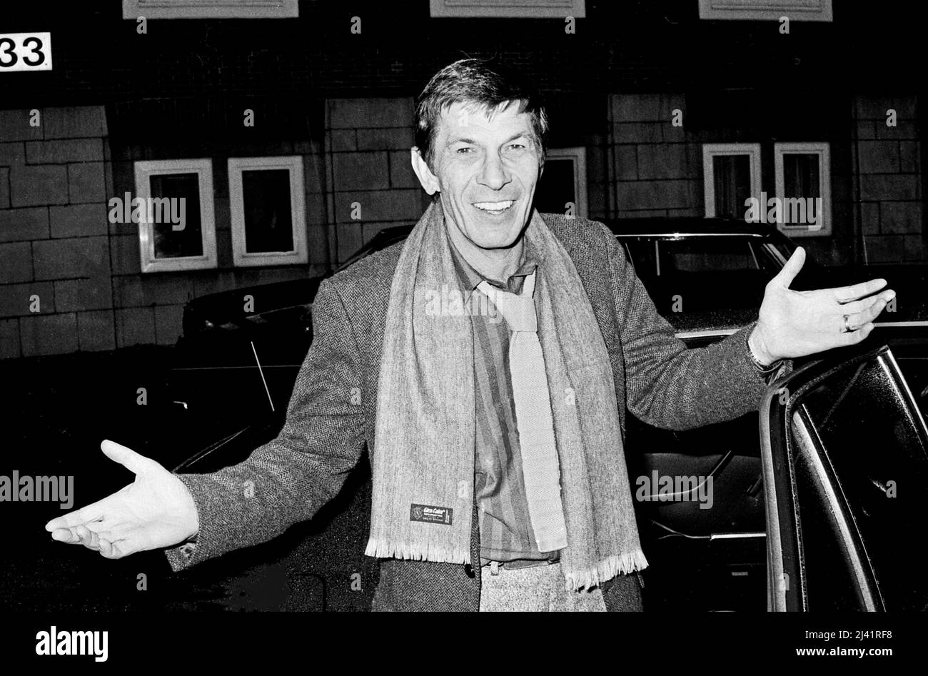 Leonard Ninoy, bekannt al 'Mr. Spock' aus der SciFi-Fernsehserie 'Raumschiff Enterprise', BEI einem Besuch à Hambourg, Allemagne UM 1989. Banque D'Images