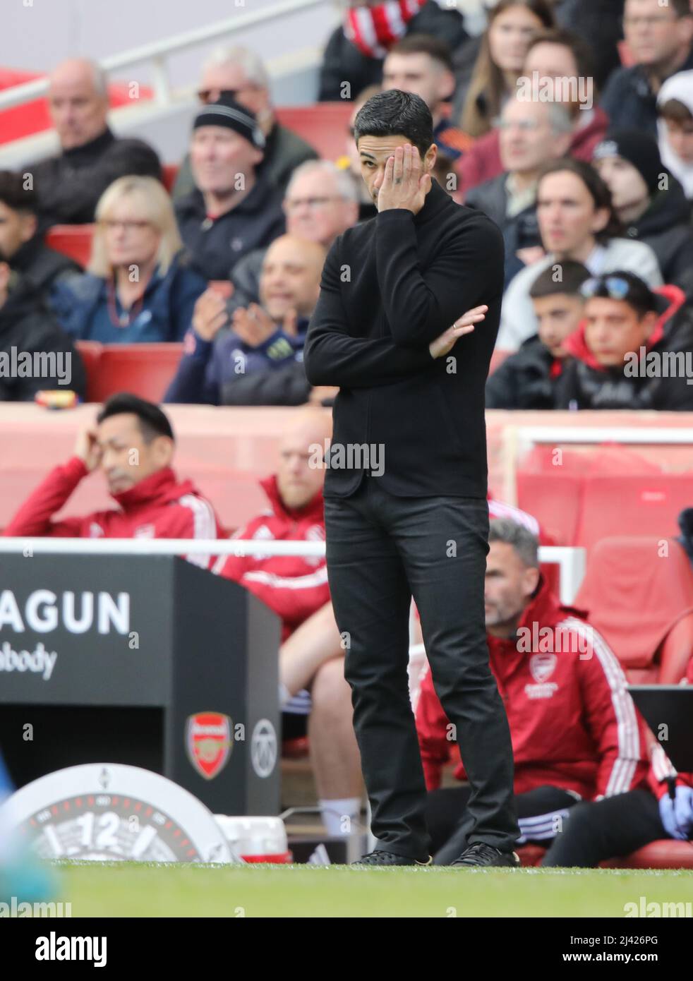 Londres, Royaume-Uni. 09th avril 2022. Au match Arsenal contre Brighton et Hove Albion EPL, au stade Emirates, Londres, Royaume-Uni, le 9 avril 2022. Crédit : Paul Marriott/Alay Live News Banque D'Images
