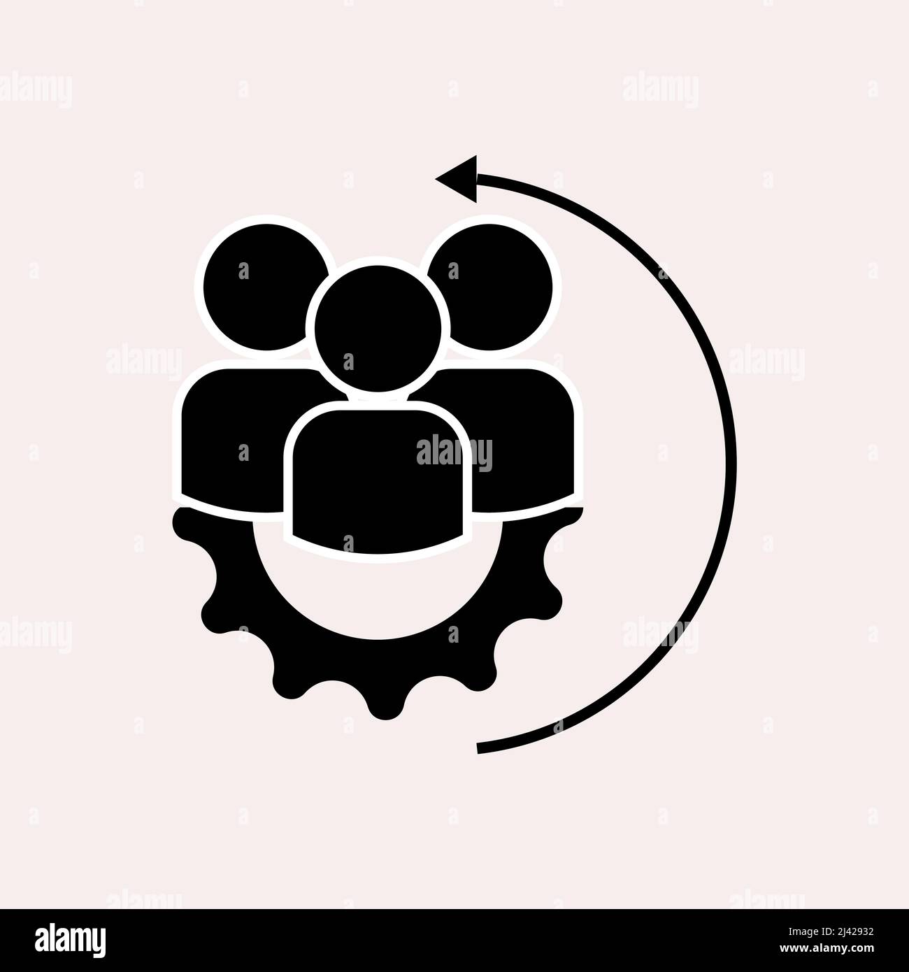 Icône vectorielle abstraite sur le blanc, Illustration isolée pour la conception graphique et web.Symbole plat simple. Illustration de Vecteur