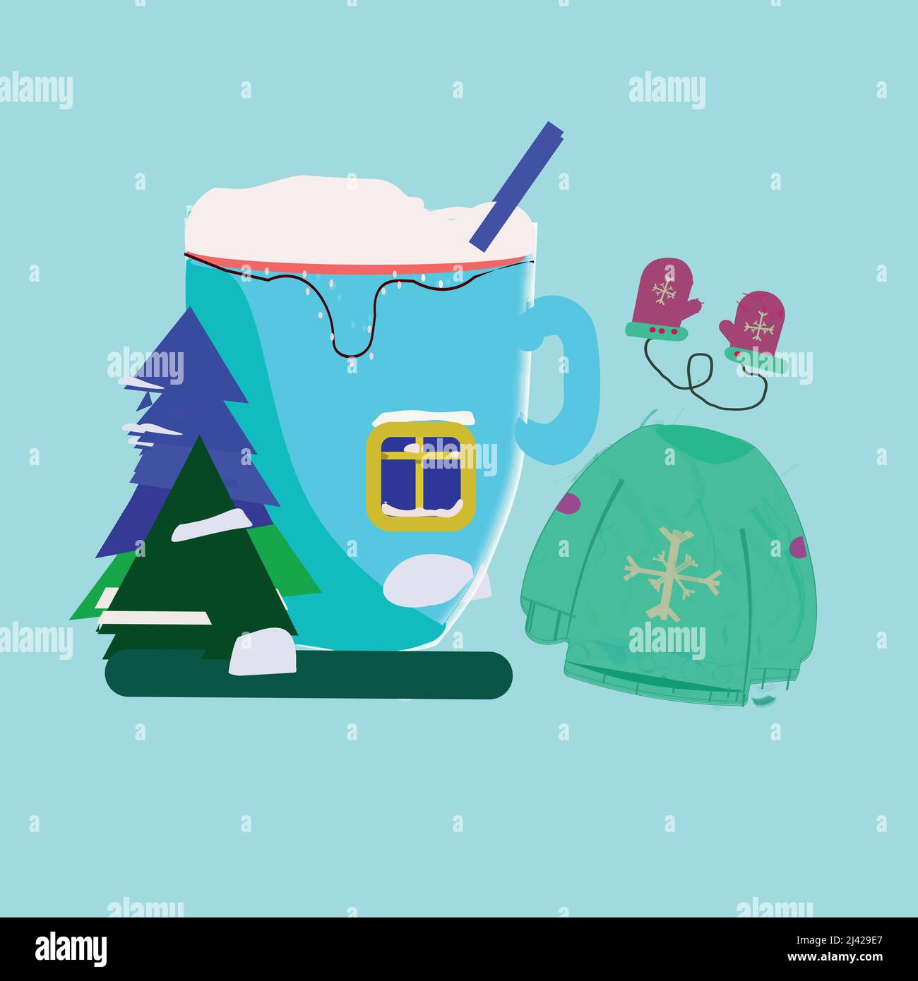 Drôle de personnage de dessin animé. Jolie tasse de soda. Illustration vectorielle colorée Illustration de Vecteur