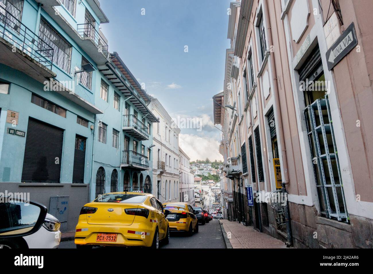 La vie quotidienne à Quito, en Équateur, pendant la pandémie COVID-19. Banque D'Images