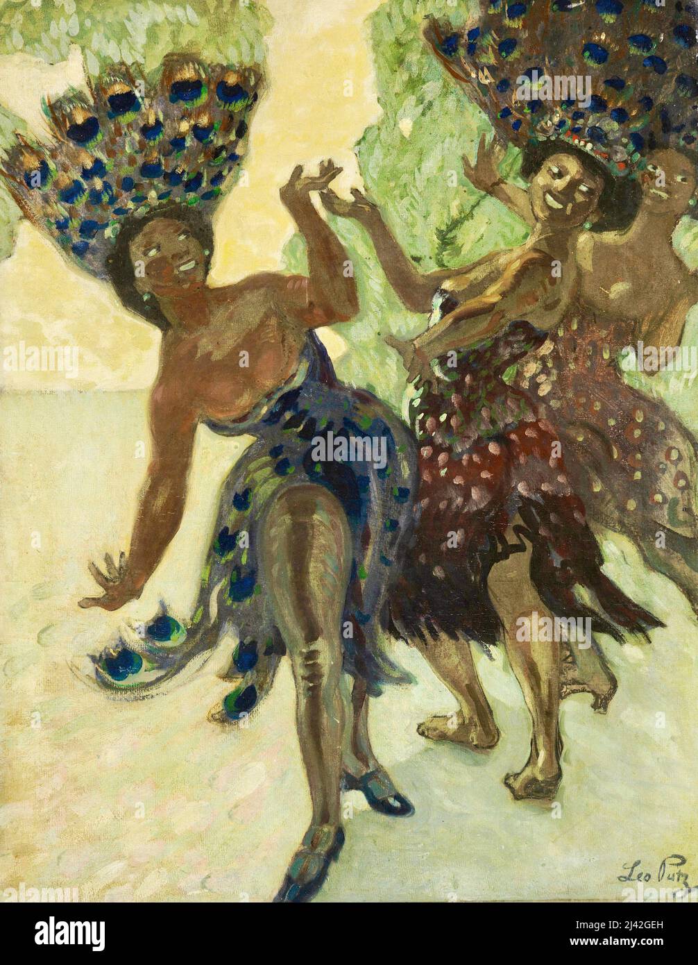 Leo Putz - Dancing Africains - 1904 Banque D'Images