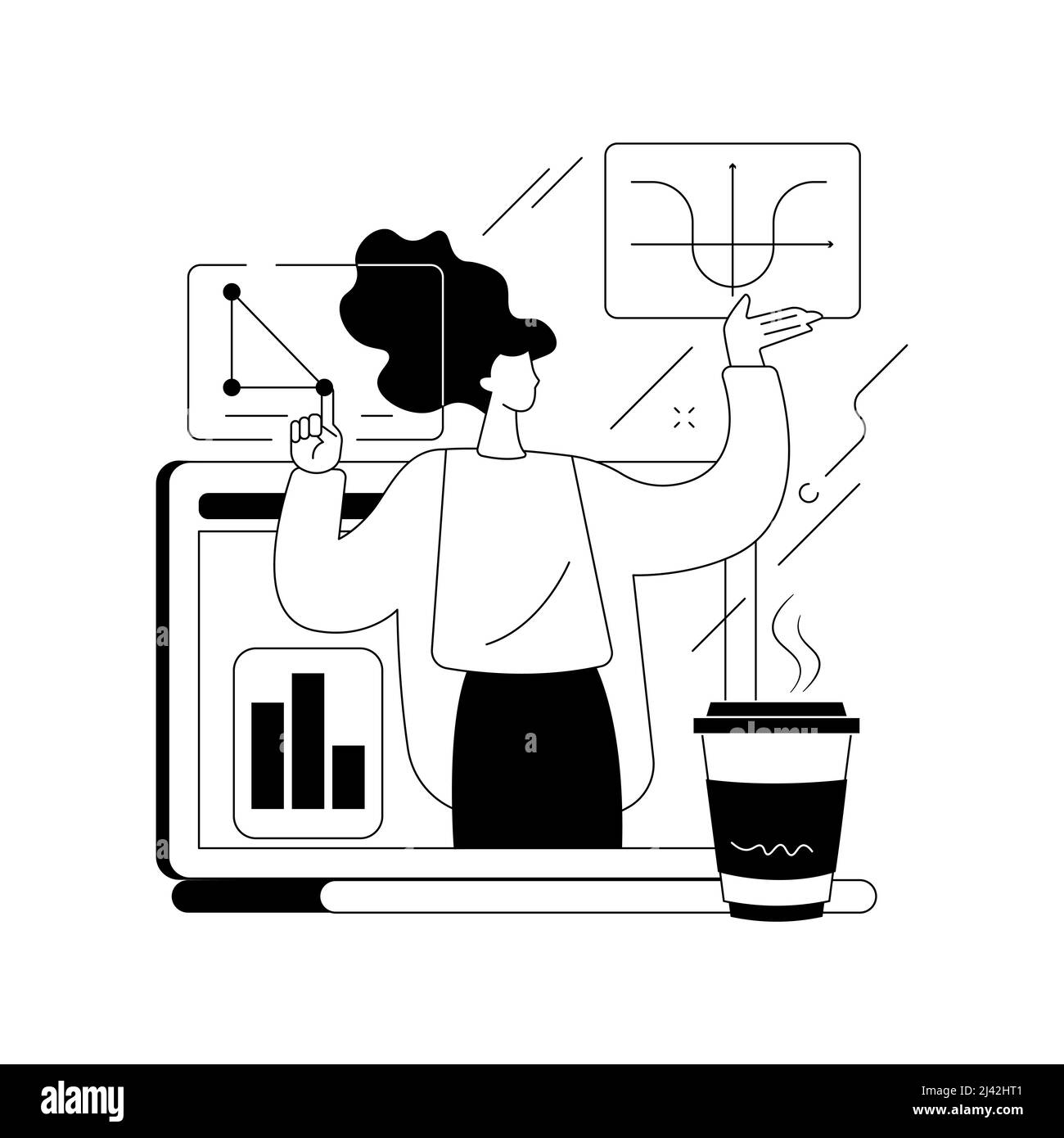 Tutorat mathématique en ligne résumé concept illustration vectorielle. Cours privés de mathématiques, atteindre vos objectifs académiques, éducation en ligne en quarantaine, homeschool Illustration de Vecteur