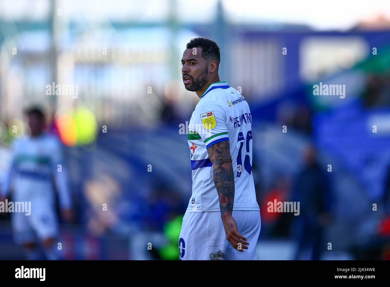 Kane Hemmings (10) de Tranmere - pendant le jeu Tranmere / Bristol Rovers, Sky Bet EFL League Two 2021/22, à Prenton Park, Tranmere Banque D'Images