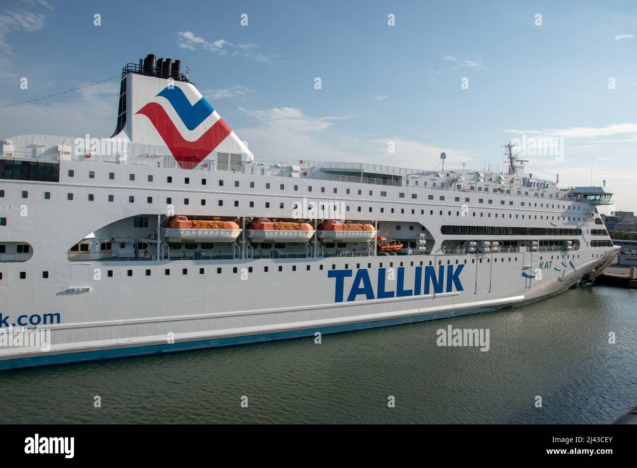 Mme Victoria I est une embaréberry exploitée par la compagnie estonienne de traversiers Tallink sur une route reliant Stockholm, Suède, à Tallinn, Estonie via Marieham Banque D'Images