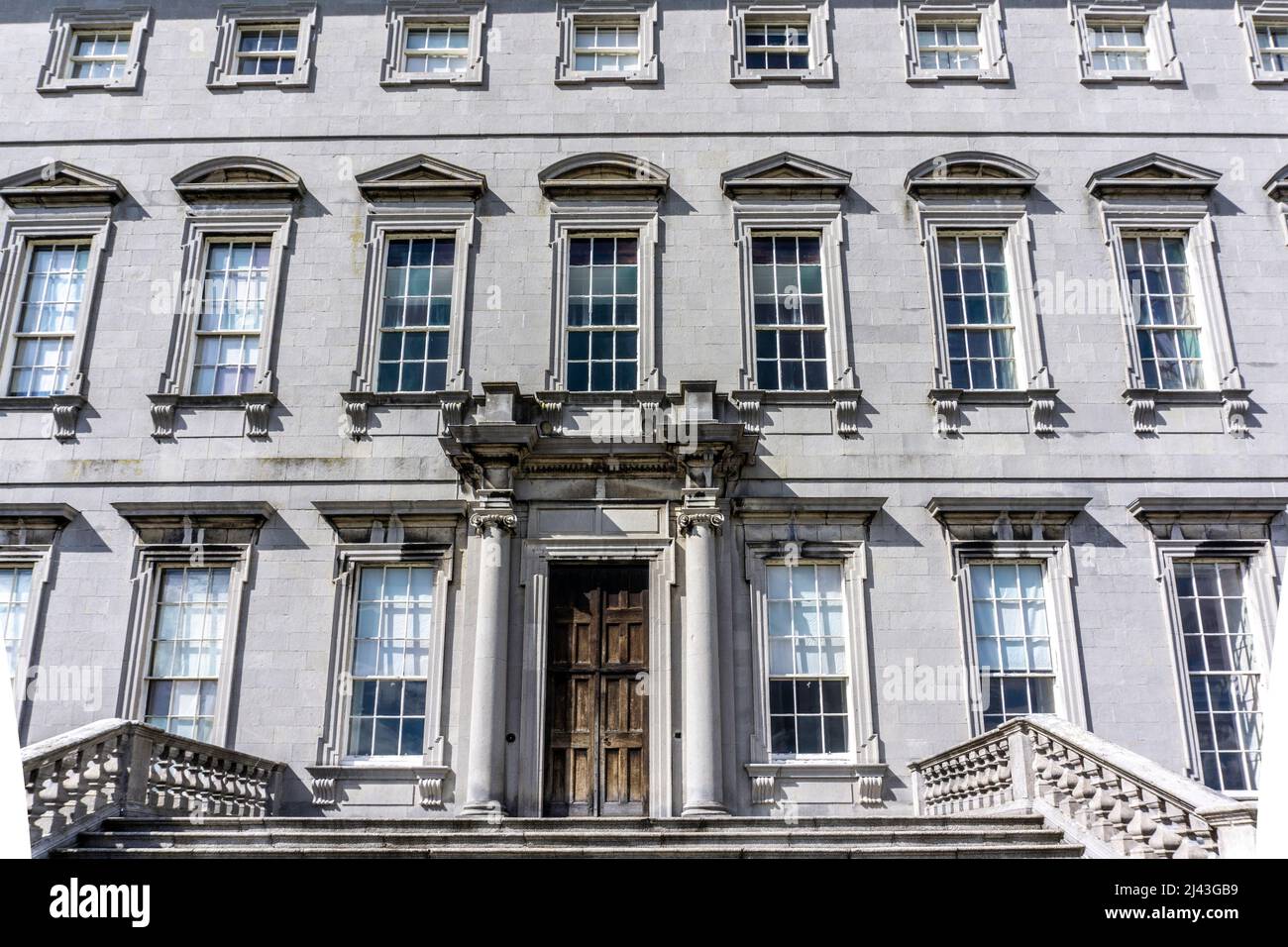 La façade de la maison Castletown, Kildare. Une maison palladienne construite en 1720s pour William Connolly, président de la Chambre des communes irlandaise. Banque D'Images