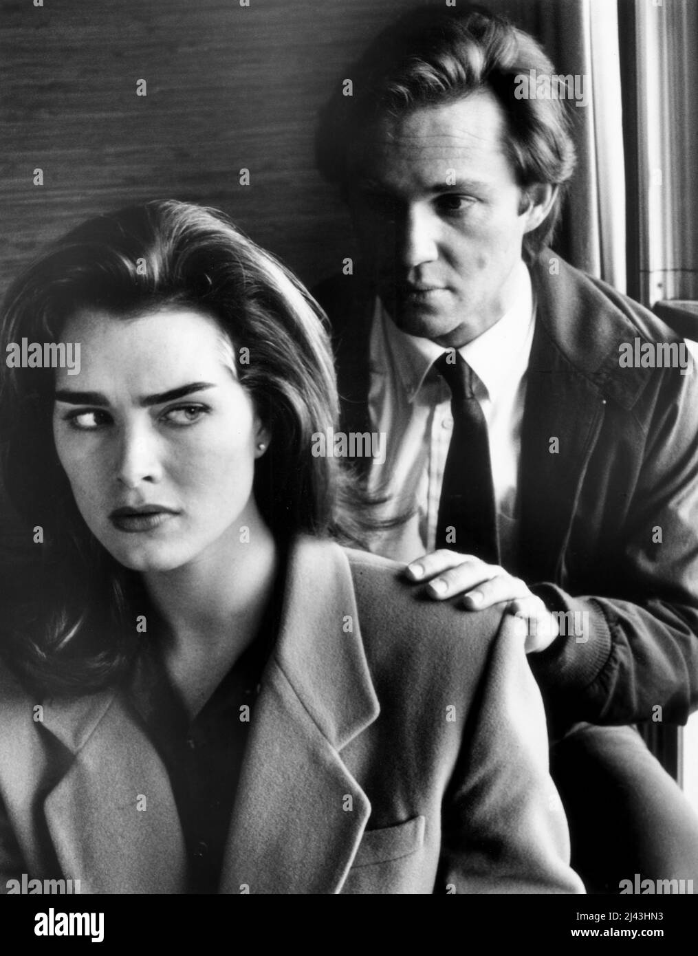 Brooke Shields, Richard Thomas sur le tournage du film « I CAN Make You Love Me », alias « Talking Laura », Royaume-Uni, CBS-TV, 1993 Banque D'Images